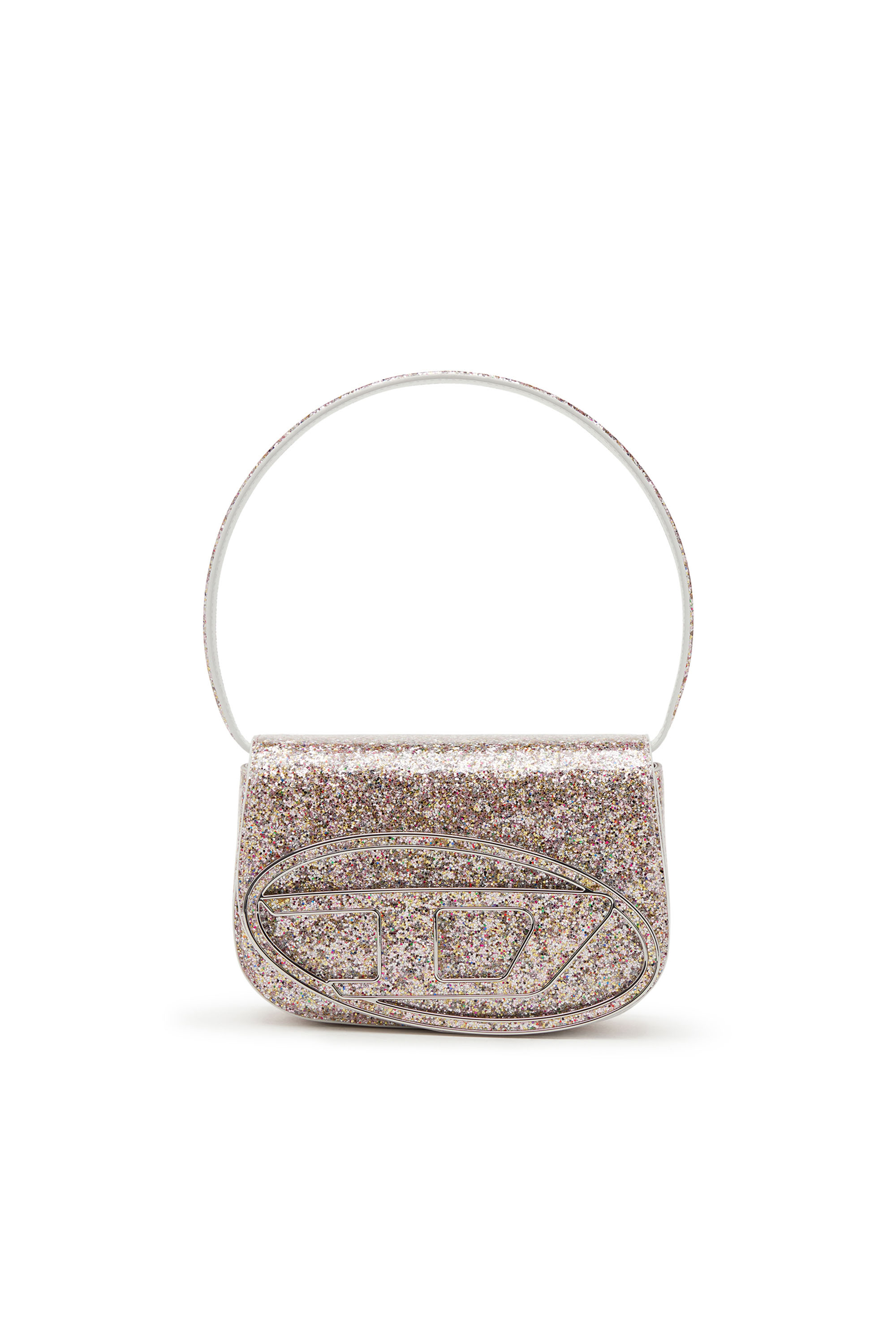 Diesel - 1DR, Female's 1DR-Iconic shoulder bag with macro glitter in Pink - 1