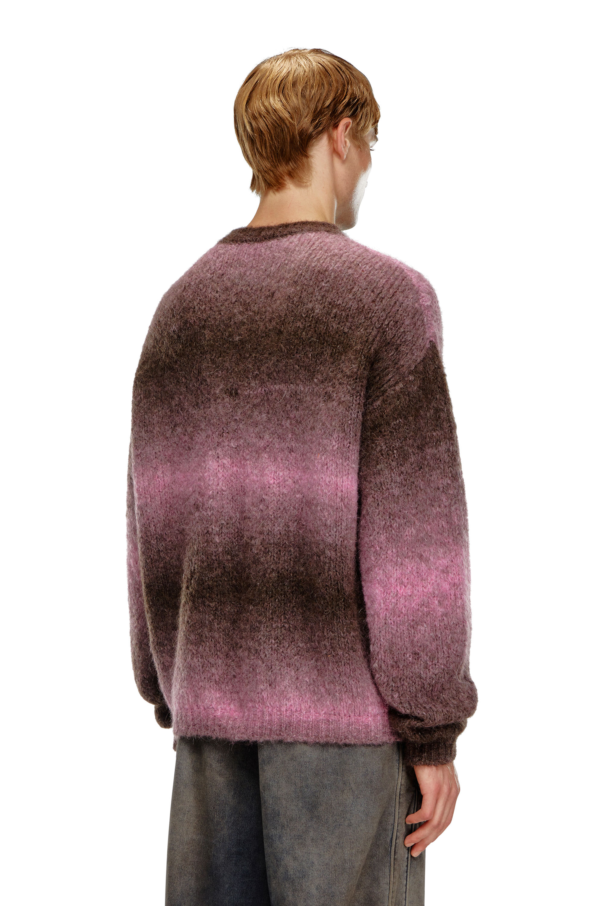 Diesel - K-RASTA, Male's Dégradé jumper in alpaca blend in Violet - 2