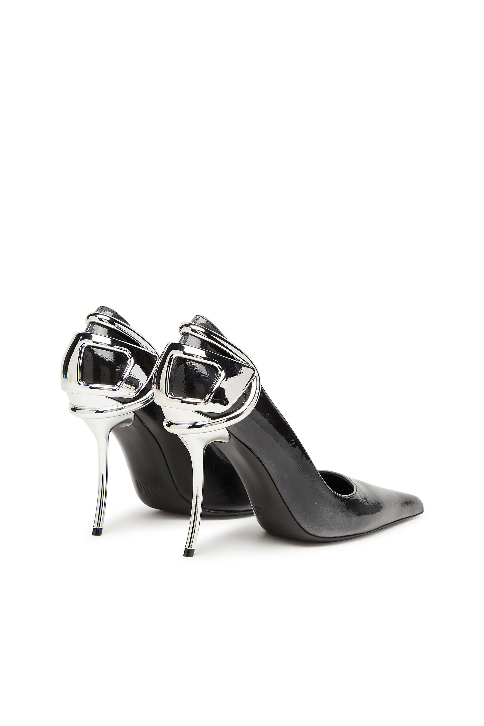 Diesel - D-TEN&HALF P, Female's D-Ten&Half-Pumps in patent pull-up leather in Black - 3