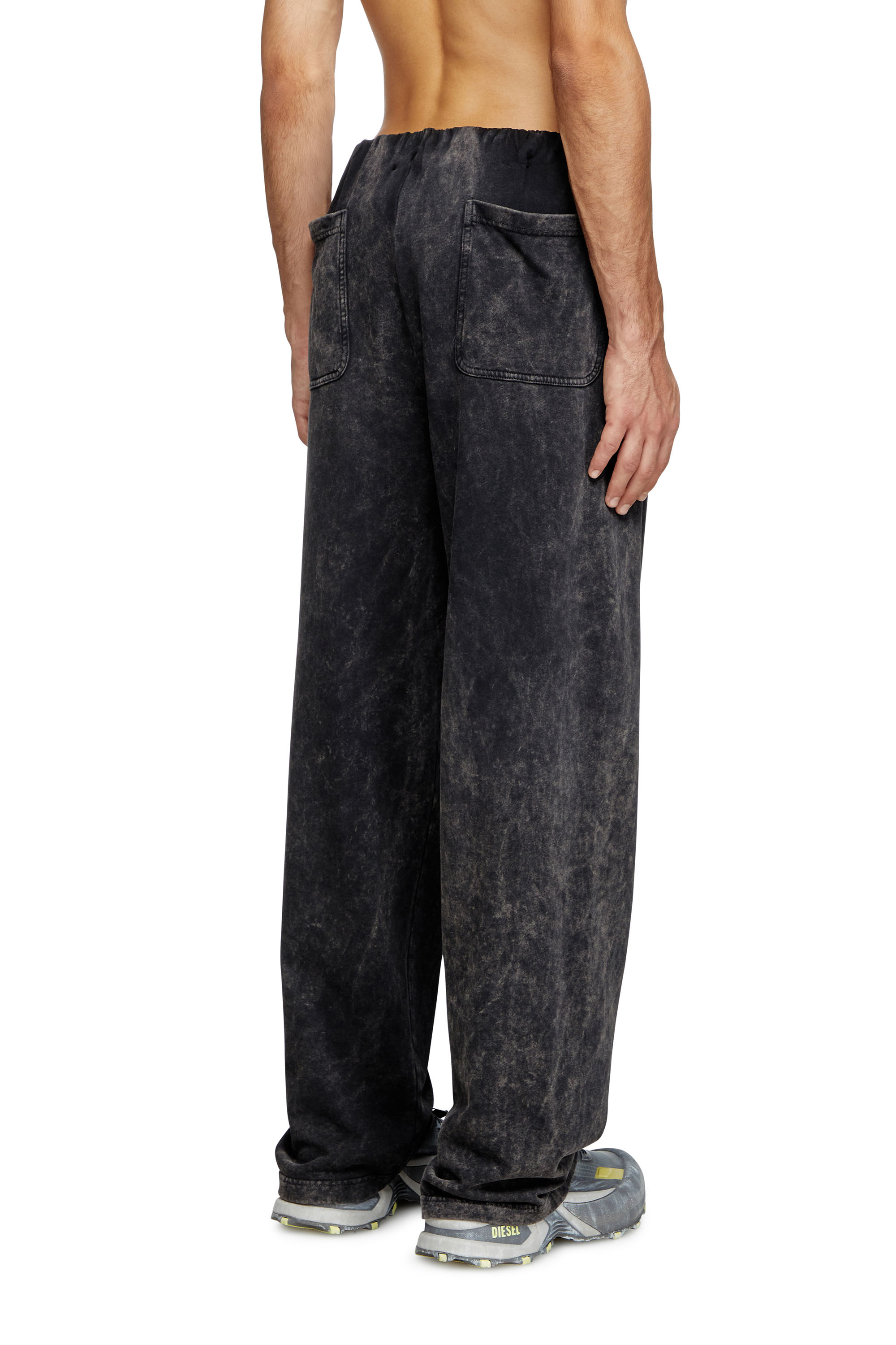 Diesel - P-MARKLE, Male's Treated sweatpants with gathered waist in Black - 3