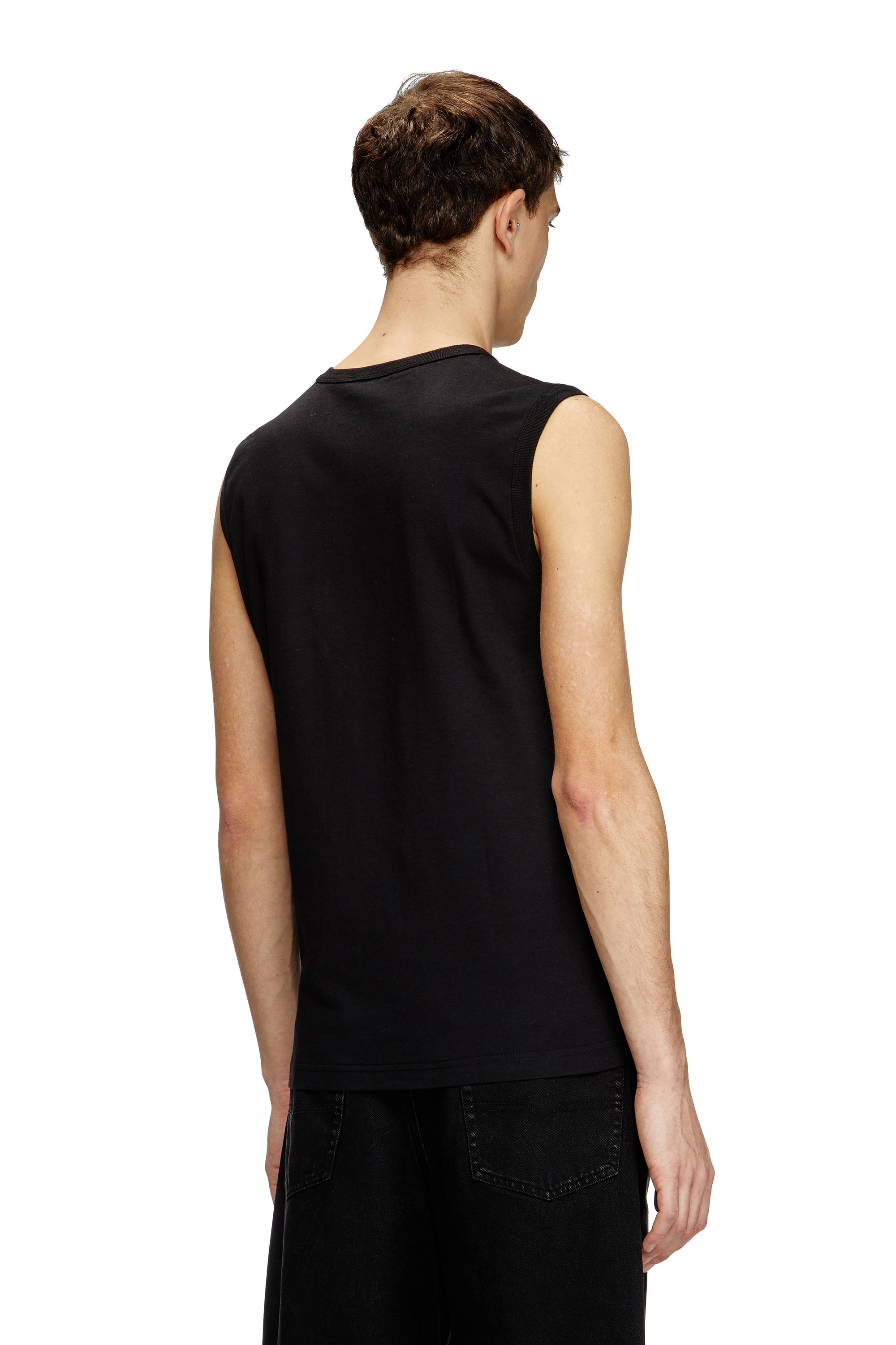 Diesel - T-BISCO-OD, Male's Tank top with metallic Oval D in Black - 3