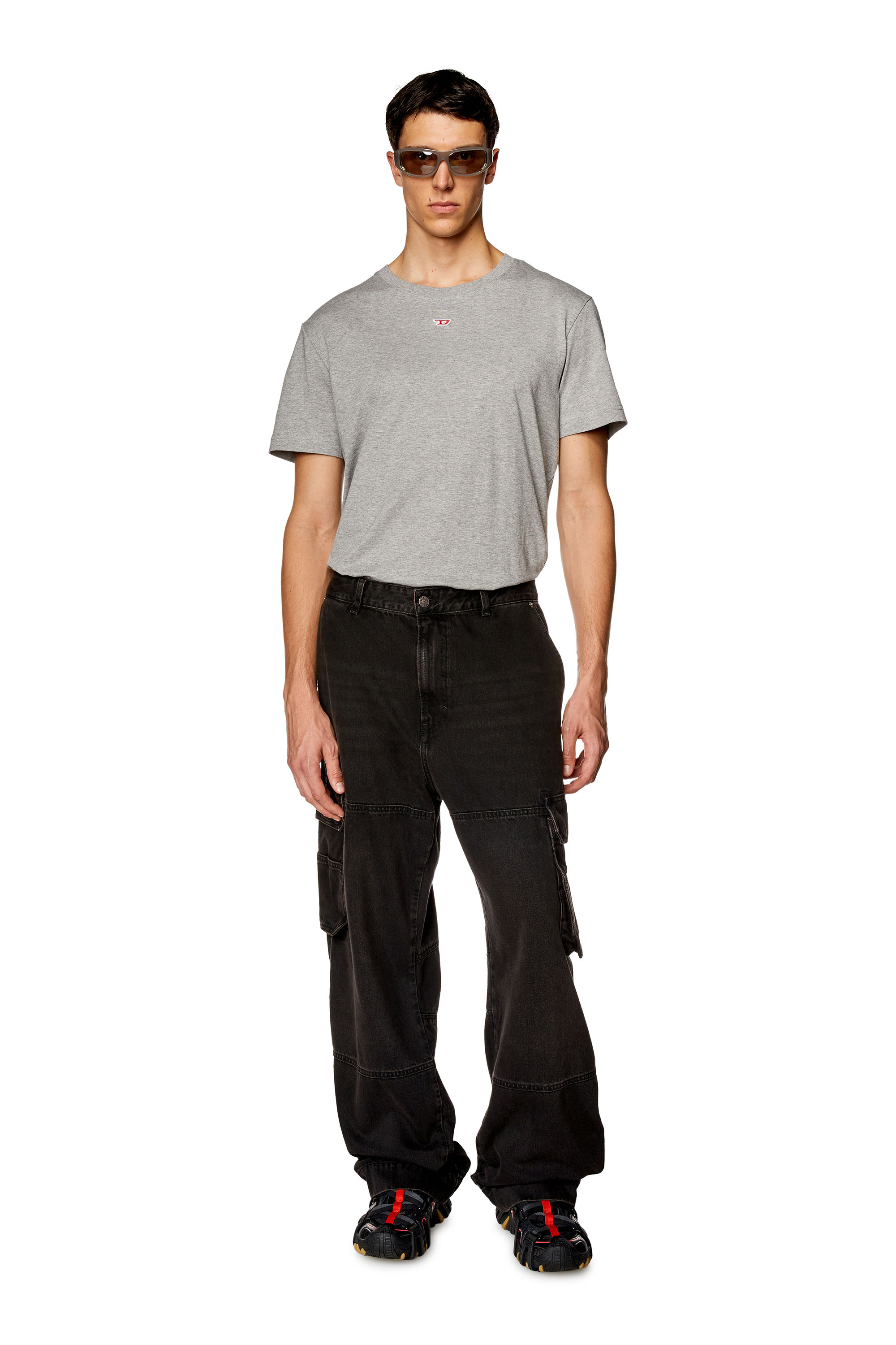 Diesel - Male Straight Jeans D-Fish 0KIAG, Black/Dark Grey - Image 2
