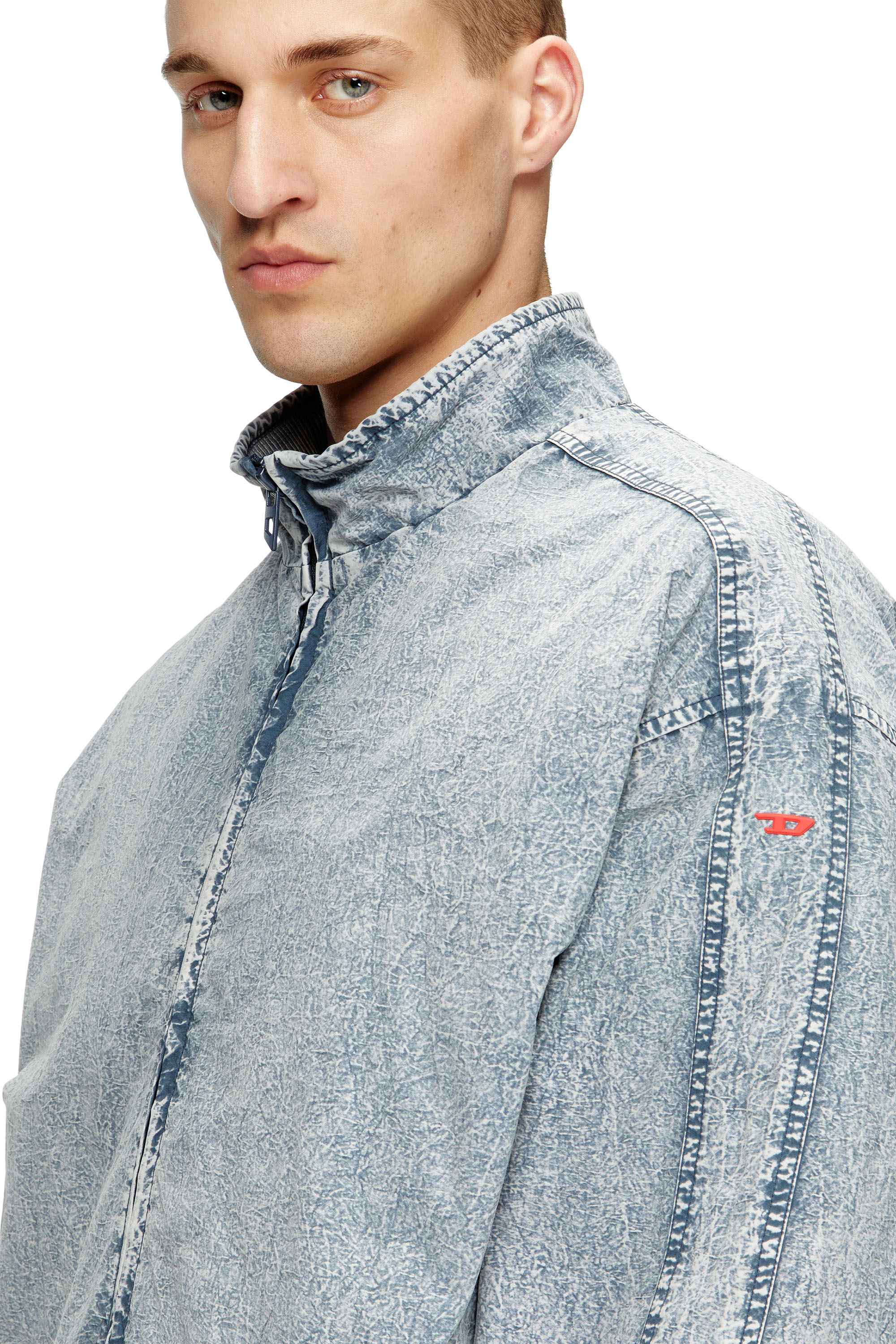Diesel - J-WILSON, Male's Jacket in recycled nylon taslan in Light Blue - 4