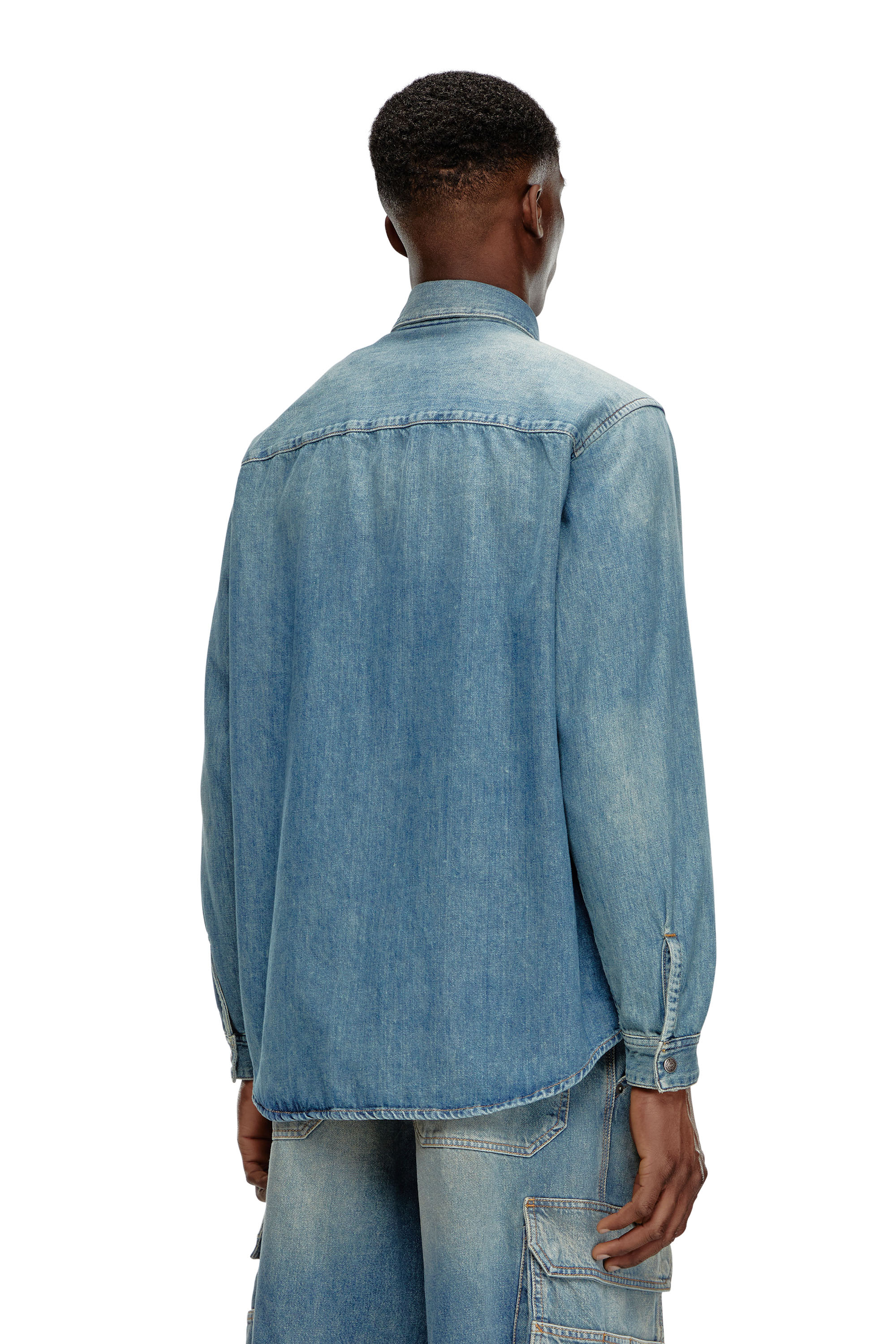 Diesel - D-SIMPLY, Male's Shirt in denim in Light Blue - 2