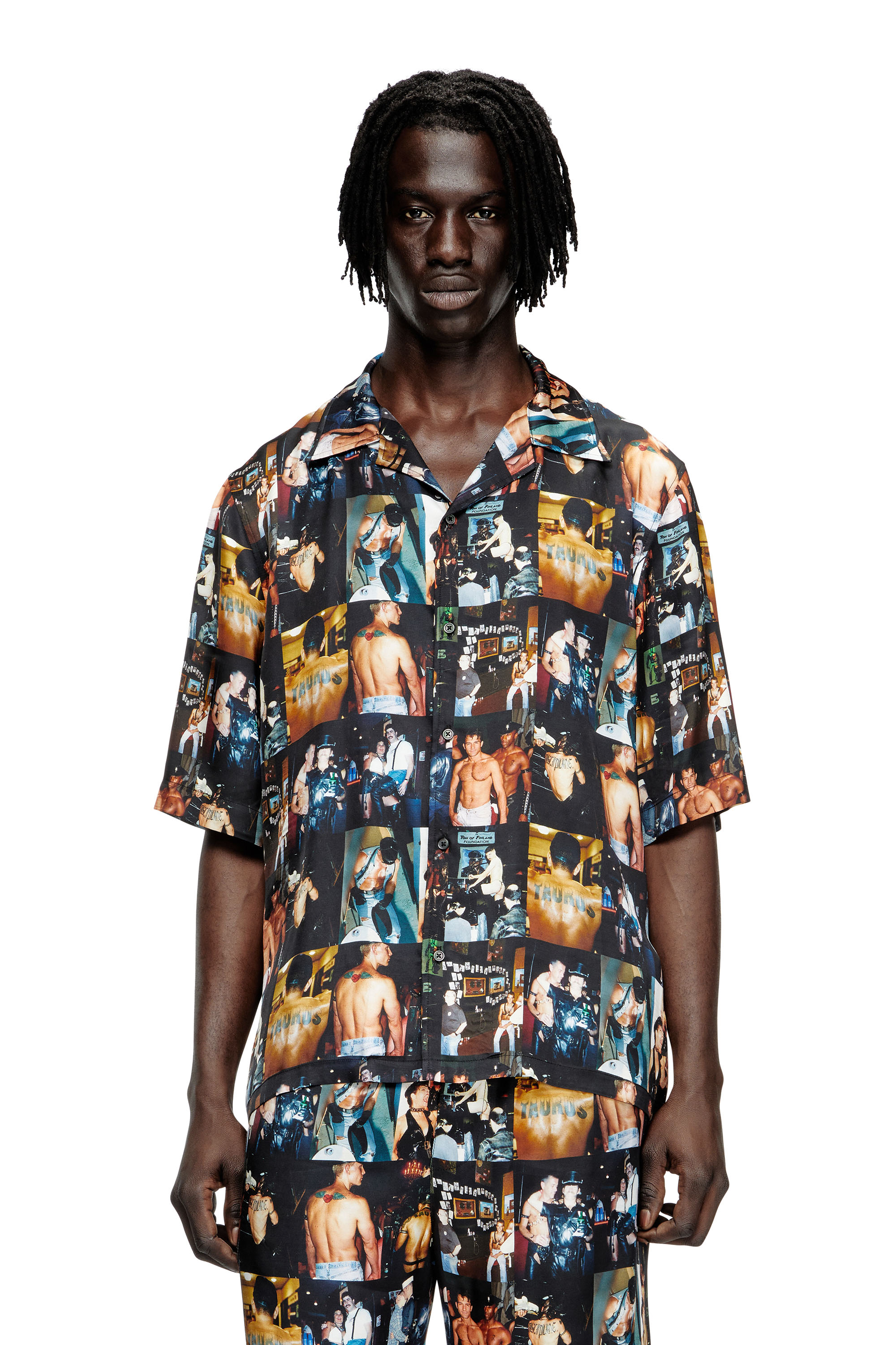 Diesel - PR-S-MEC-TOM25, Chemise bowling avec imprimés graphiques Mixte in Noir - 1