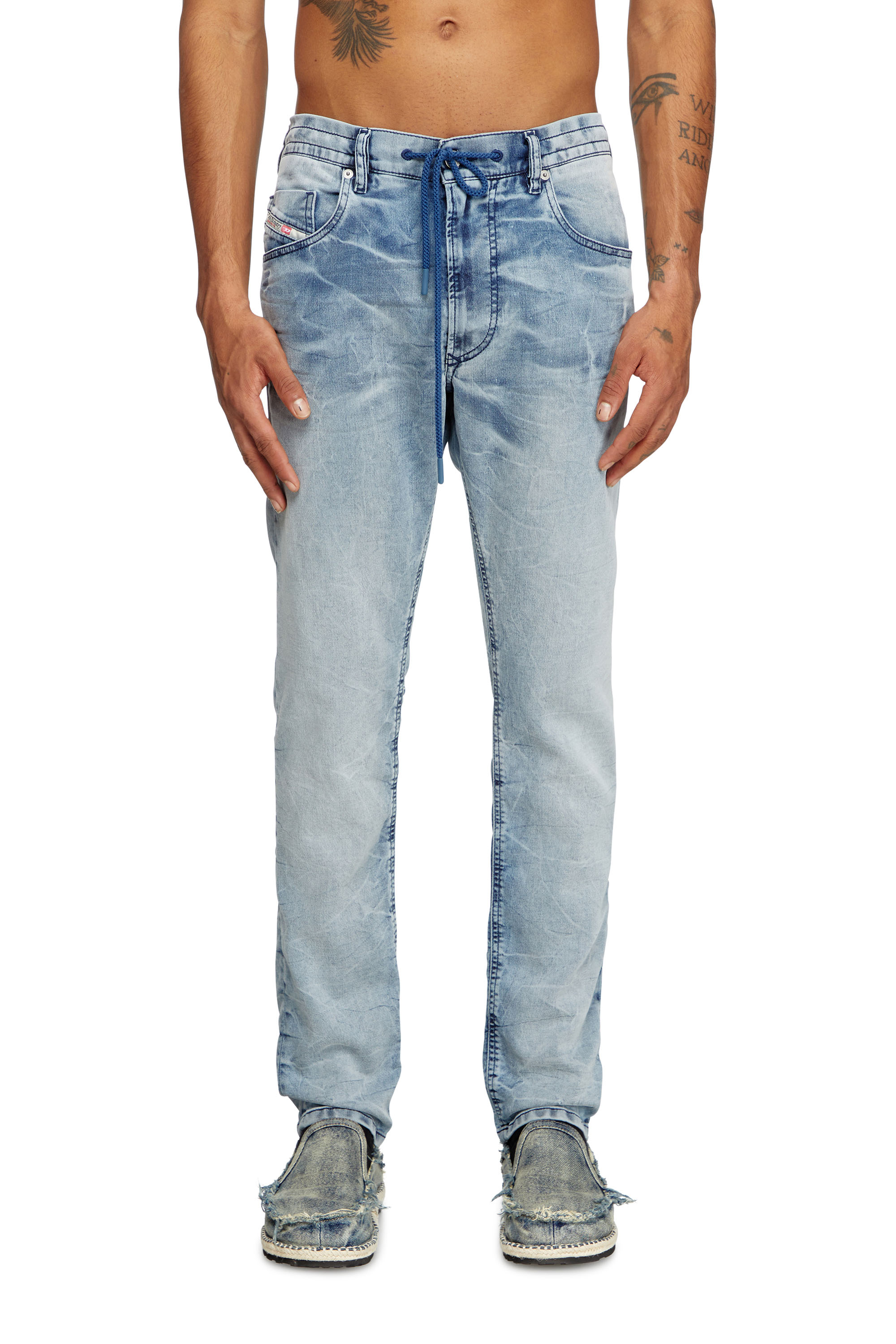 Diesel - Male's Regular 2030 D-Krooley Joggjeans® 068PK, Light Blue - 1