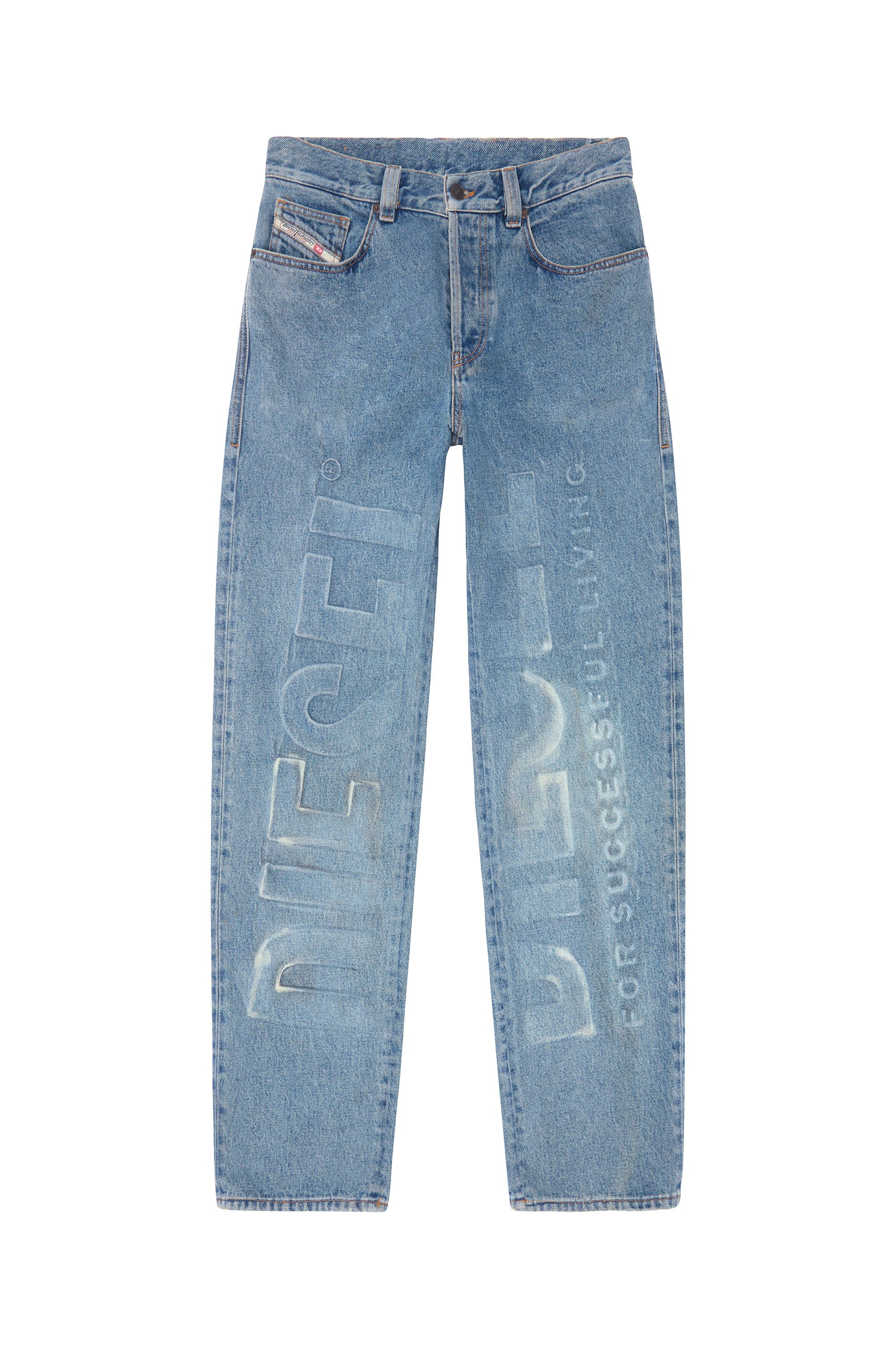 Diesel - 2010 007B9 Straight Jeans, Bleu Clair - Image 1