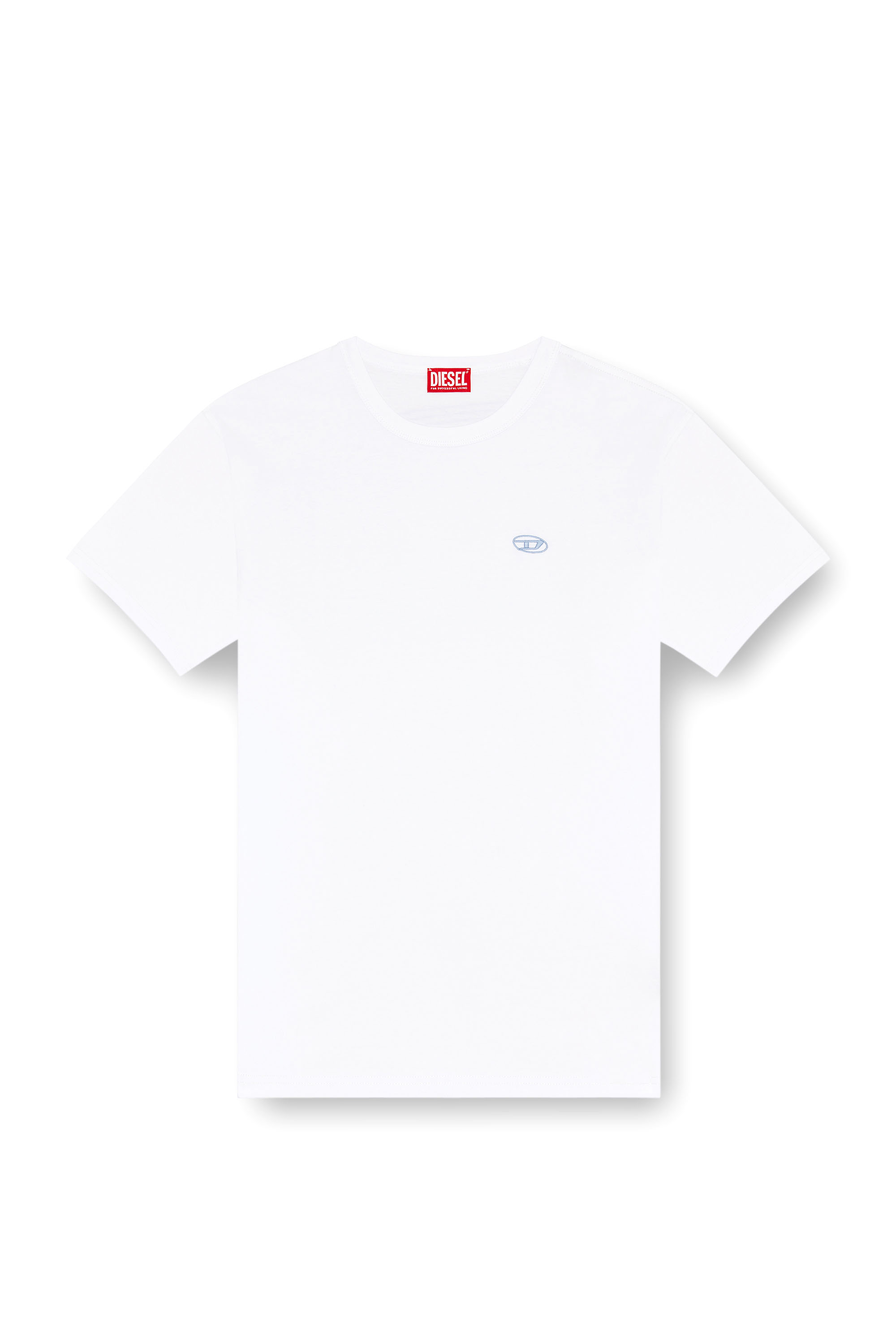 Diesel - T-BOXT-K18, Male's T-shirt with Oval D print and embroidery in White - 4