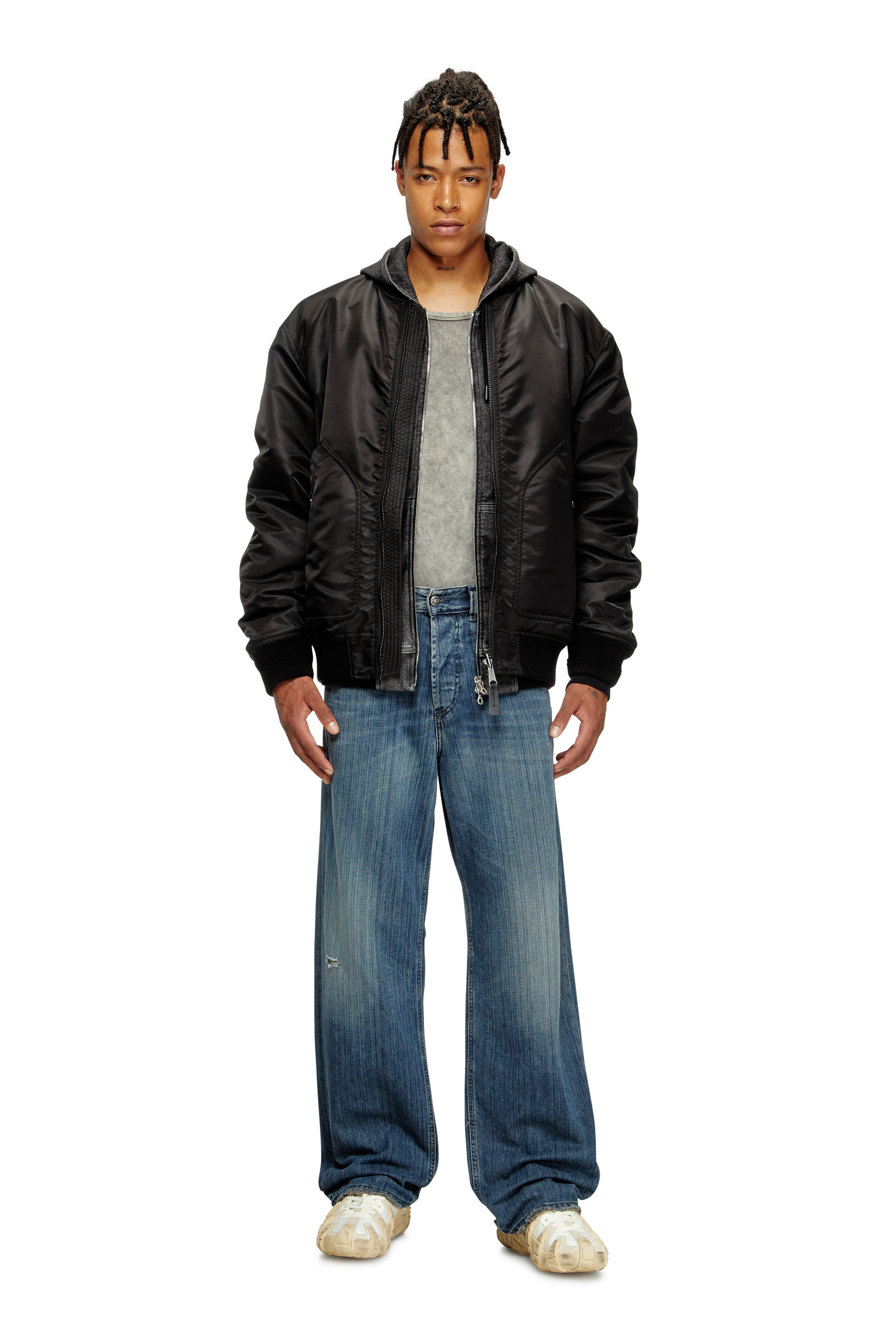Diesel - Relaxed Jeans 2001 D-Macro 09M09 Homme, Bleu Foncé - Image 3