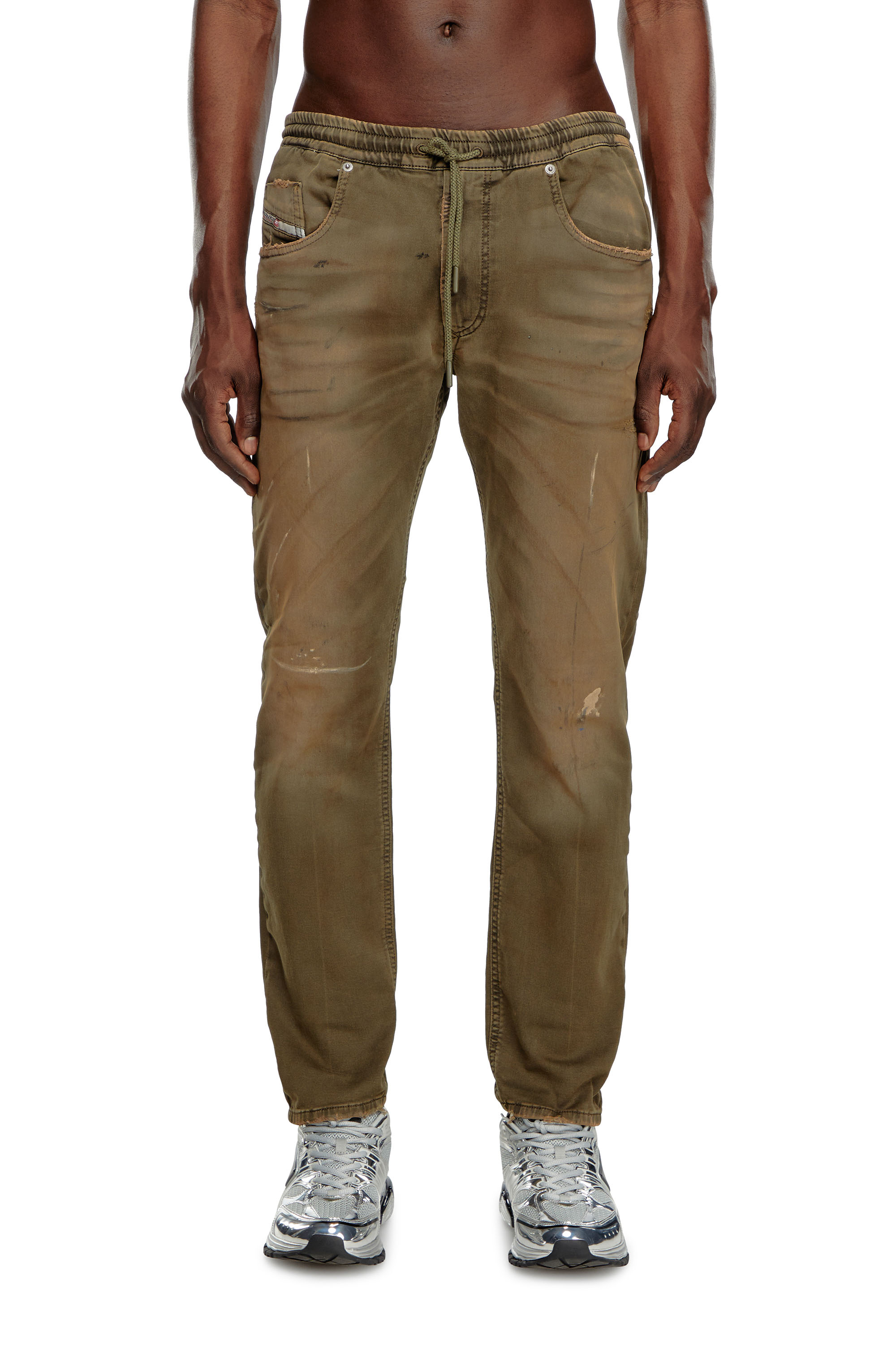 Diesel - Male Tapered 2030 D-Krooley Joggjeans® 068LW, Military Green - Image 1
