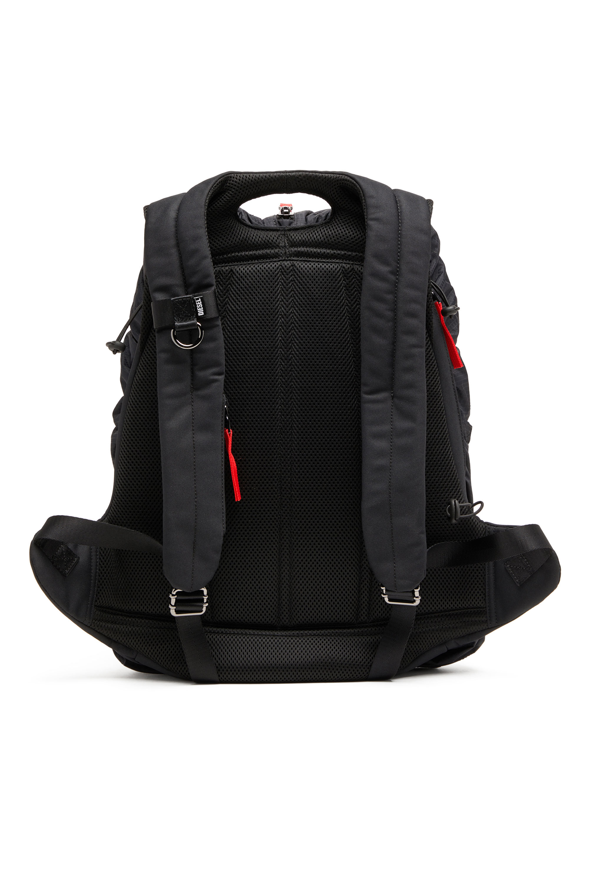 Diesel - ZIP-D BACKPACK X, Zip-D-Sac à dos en jacquard à carreaux Homme in Noir - 2