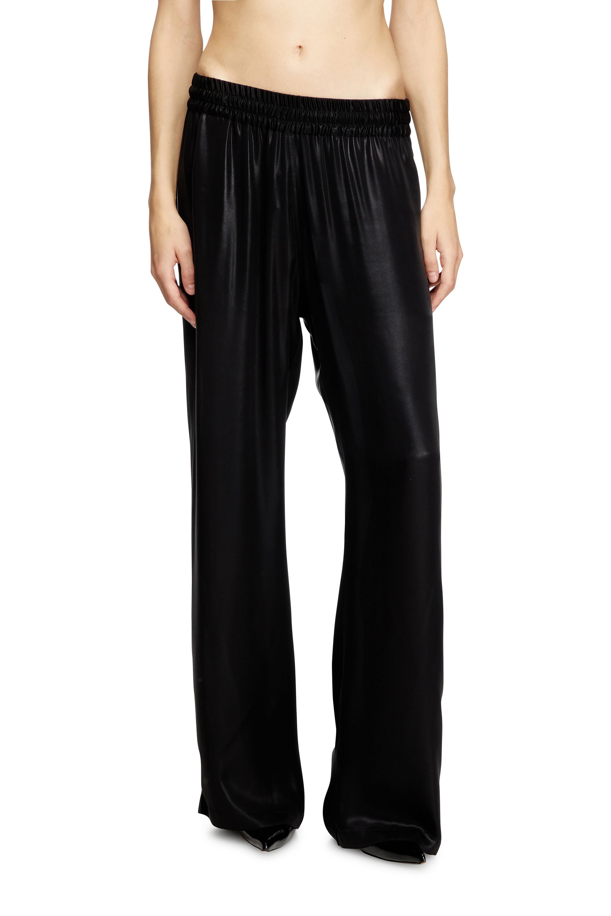 Diesel - P-DREYER-C-WN-Q1, Female's Satin track pants in Black - 1