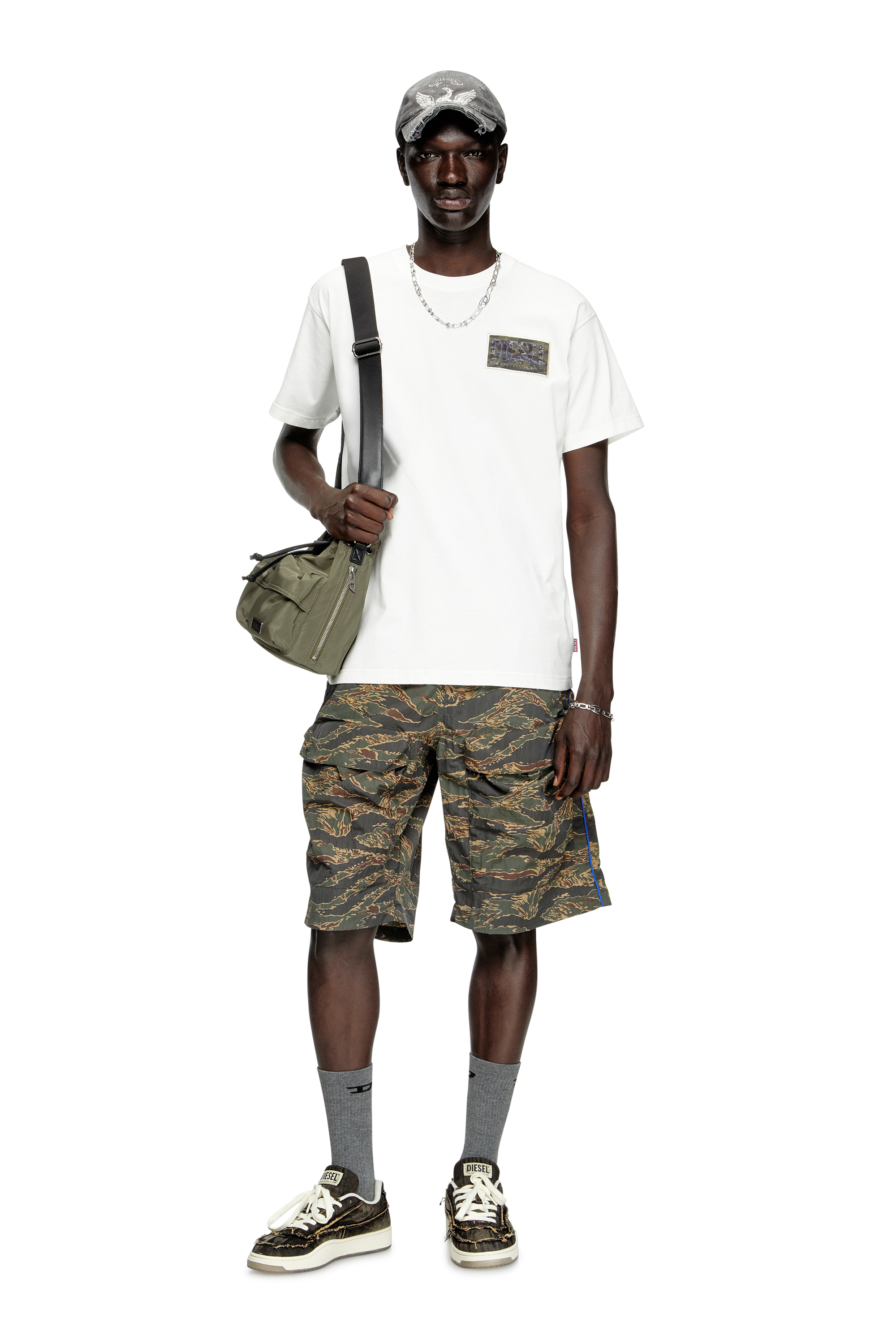 Diesel - MULTI-PKTS BUCKET X, Multi-Pkts-Sac seau multipoche en étoffe utilitaire Mixte in Vert - 2
