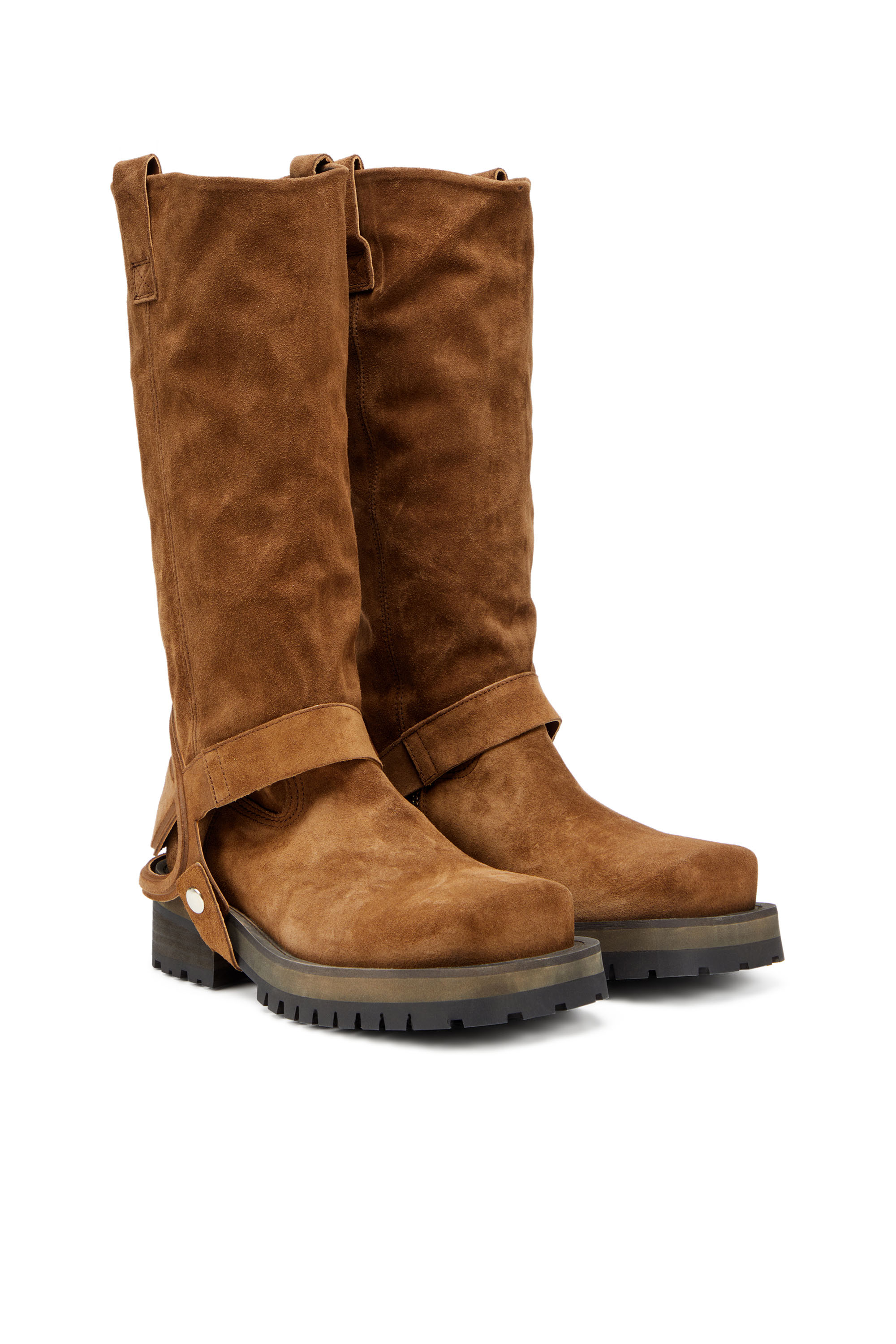 Diesel - D-TEXAN 2IN1 CH, Bottes biker texanes hautes et basses Femme in Marron - 2