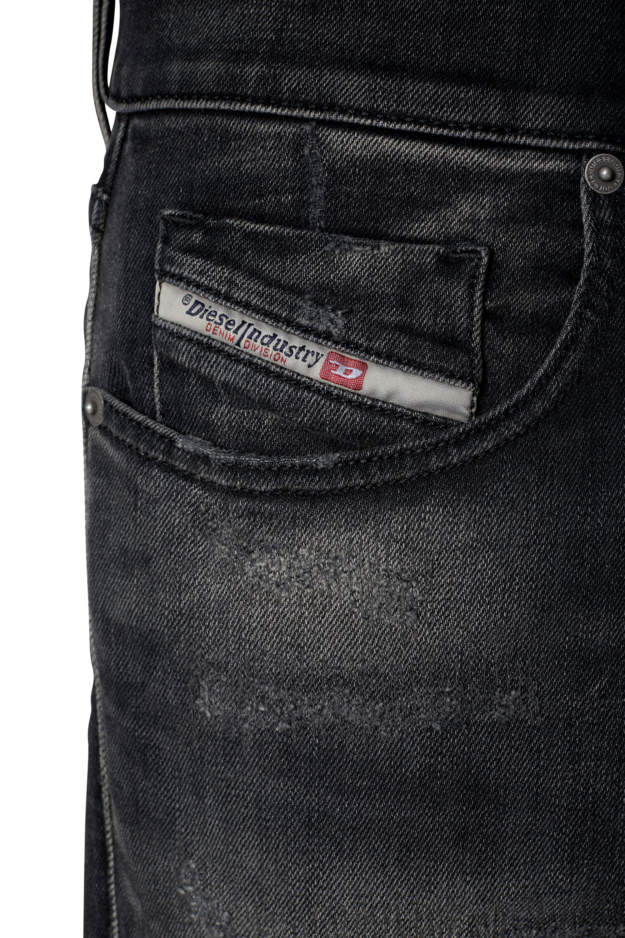 Diesel - 2019 D-STRUKT 09E05 Slim Jeans, Noir/Gris foncé - Image 5