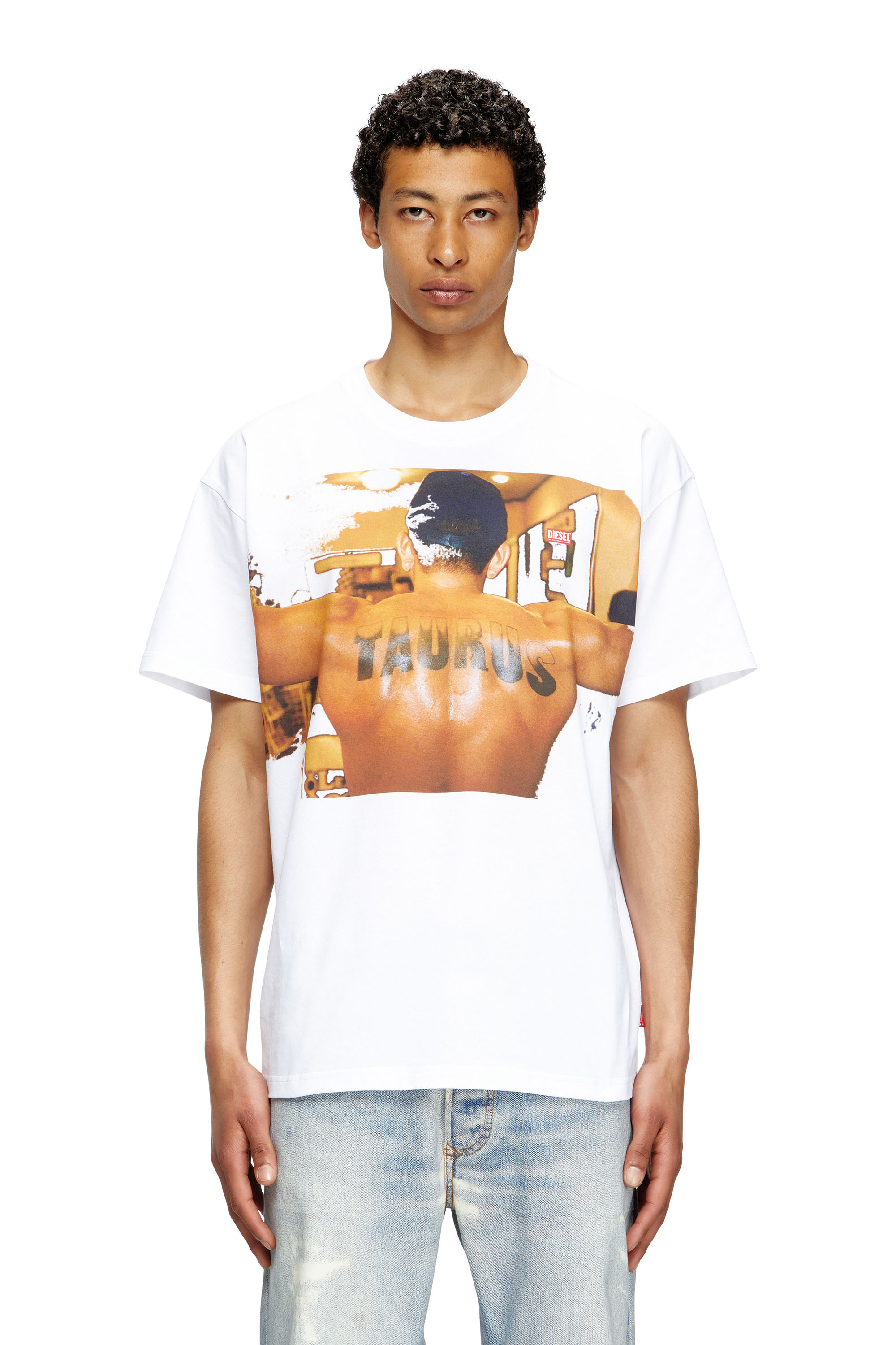 Diesel - PR-T-NORM-TOM25-1, T-shirt avec imprimé graphique Mixte in Blanc - 1