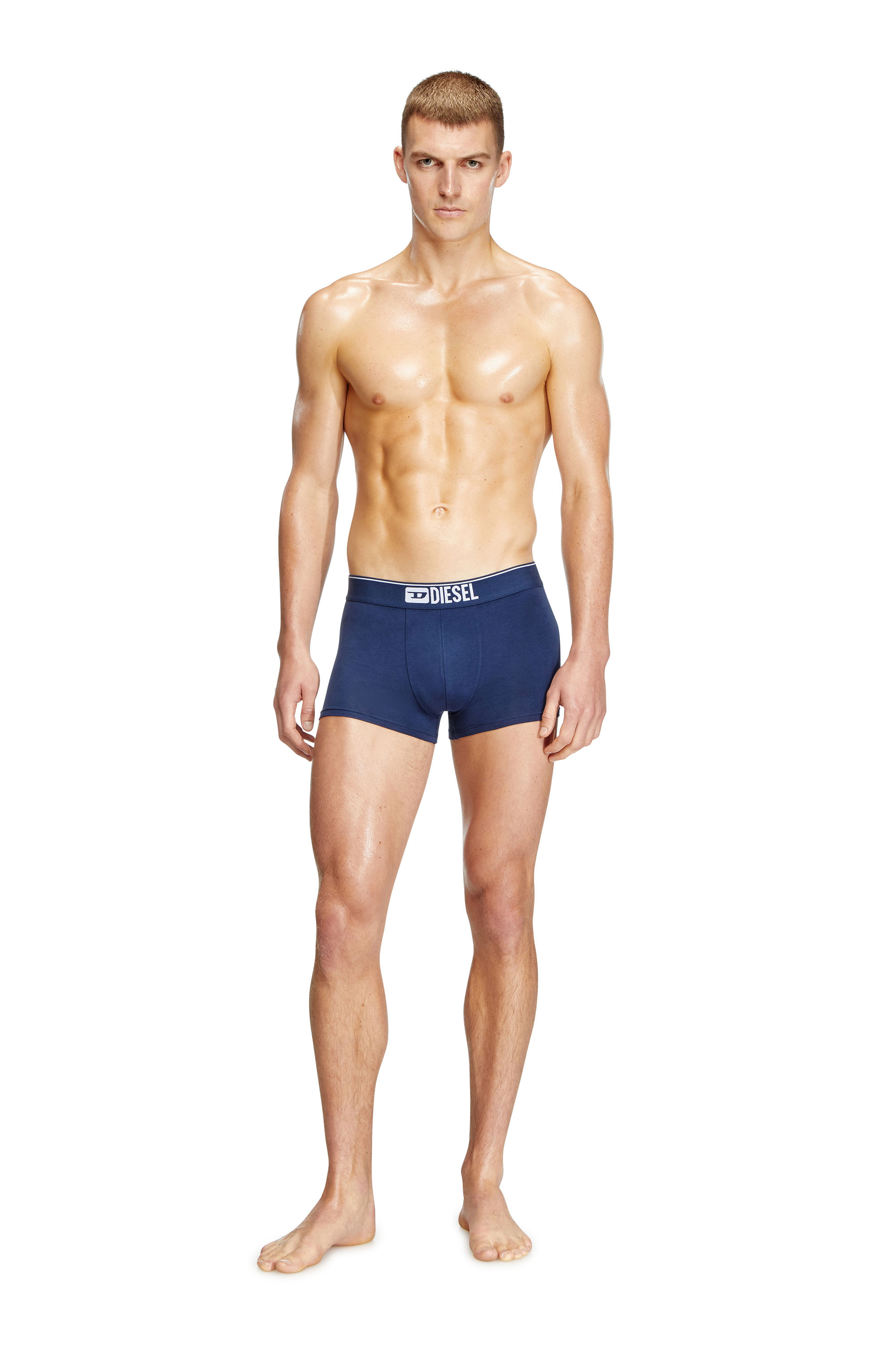 Diesel - UMBX-DAMIENTHREEPACK, Male's Three-pack of plain boxer in White/Blue - 2