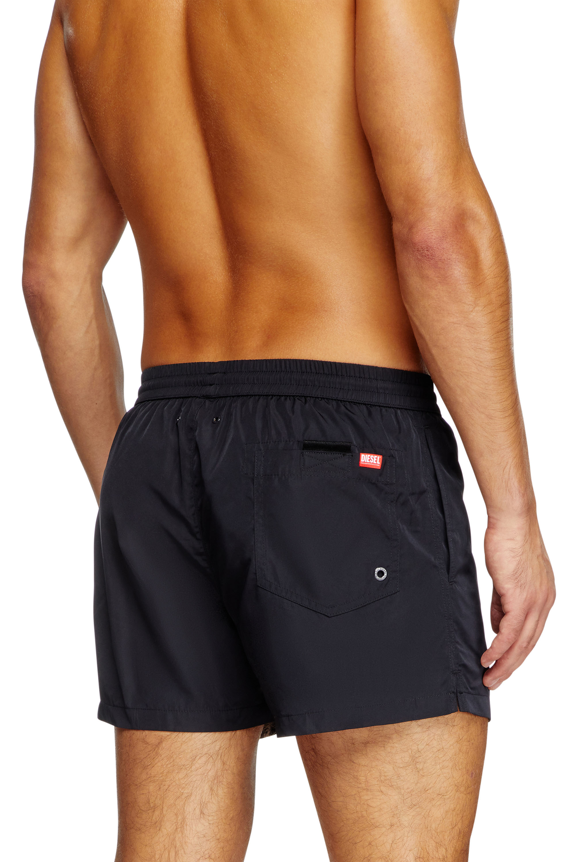 Diesel - MARIO-34-D-CORE, Male's Swim shorts with logo print in Black - 3