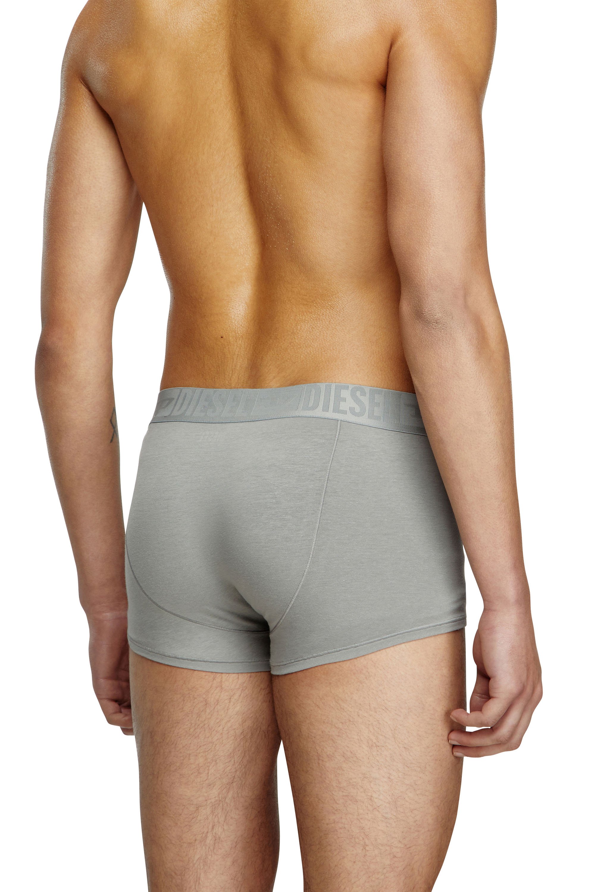 Diesel - BENJAMIN-D-MONO-3PACK, Male's Three-pack plain boxer briefs in Grey/Black - 4