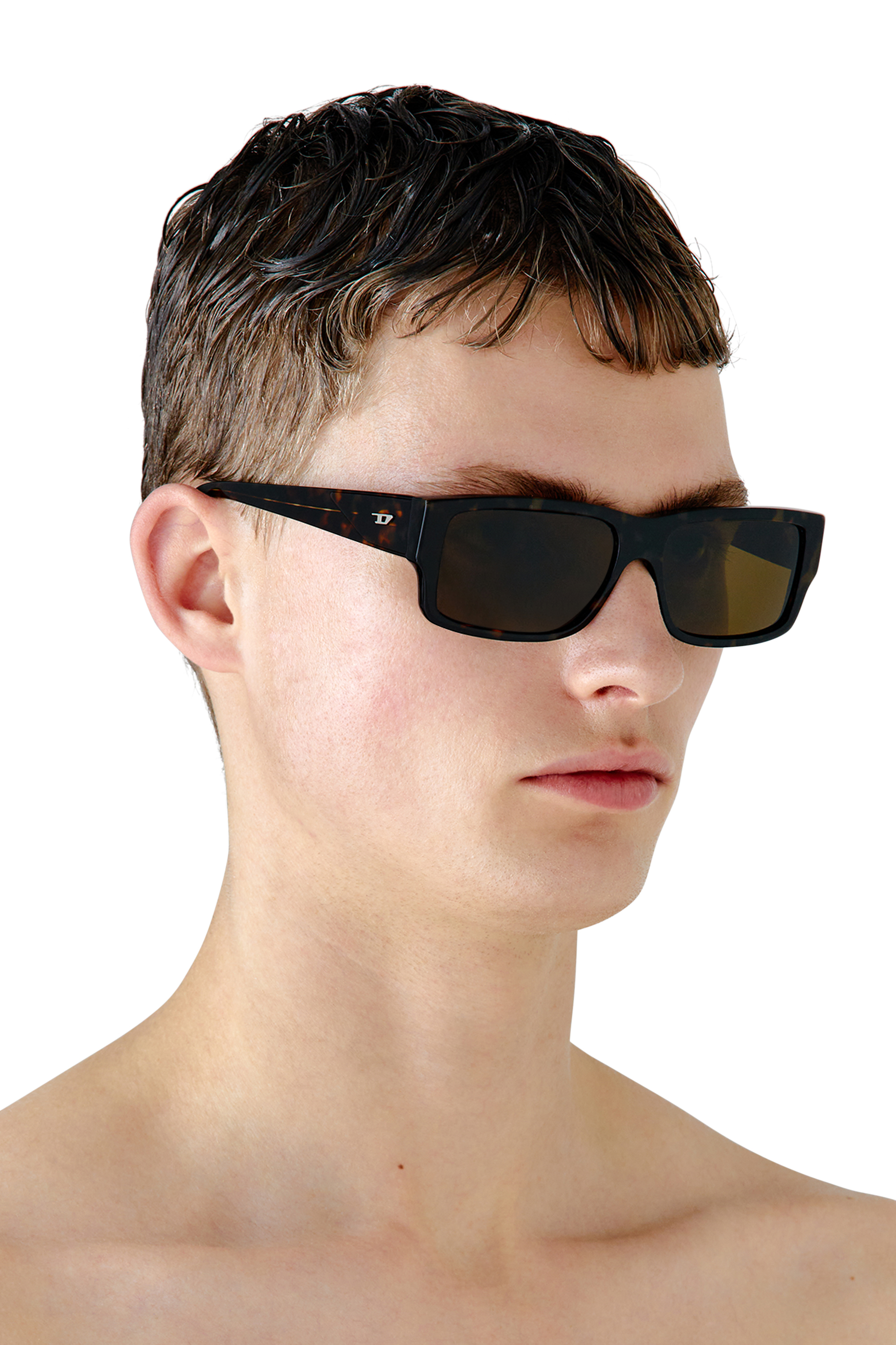 Diesel - 0DL2003, Male Rectangle sunglasses in Brown - Image 5