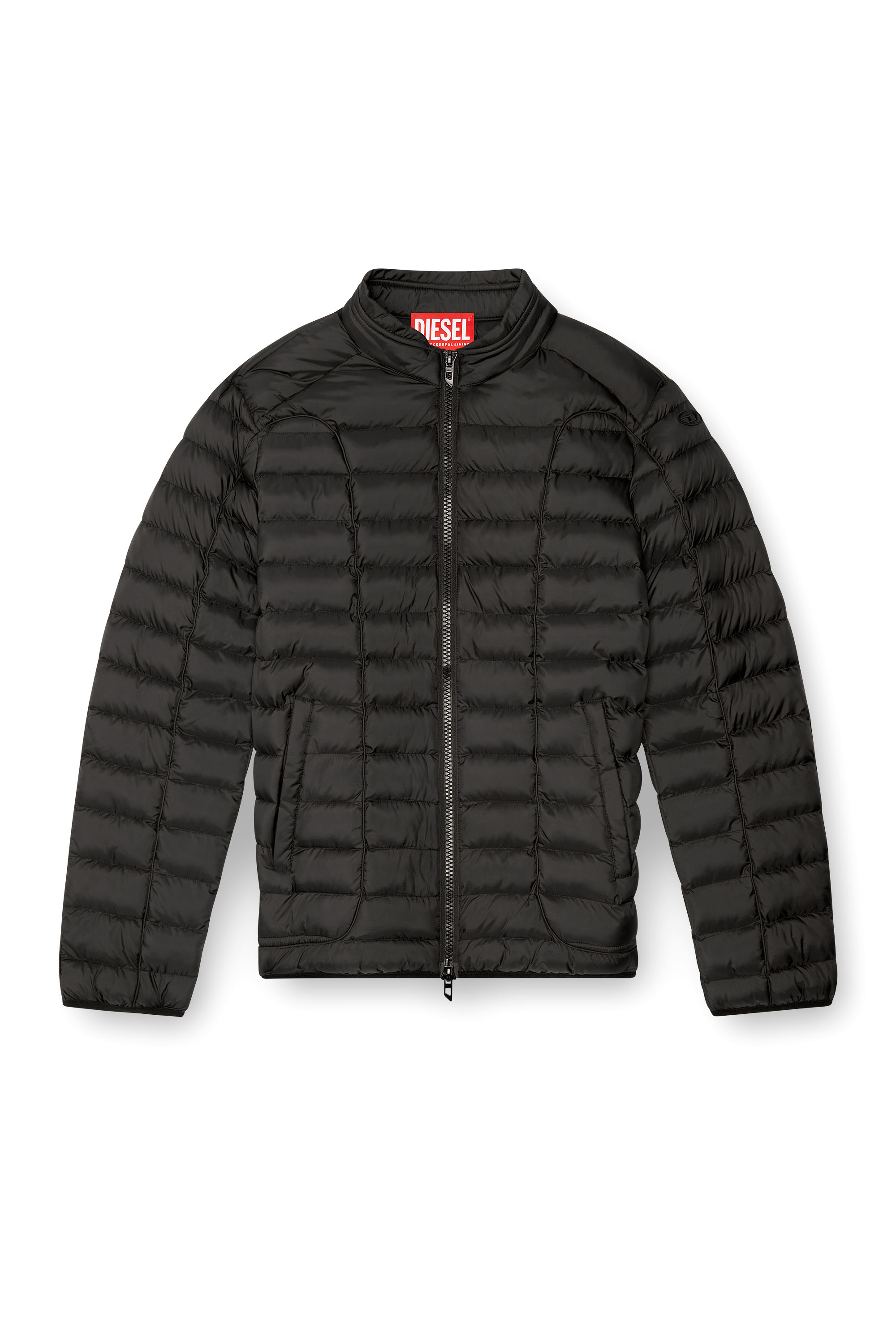 Diesel - W-PILOT, Male Puffer jacket in light nylon in Black - Image 3