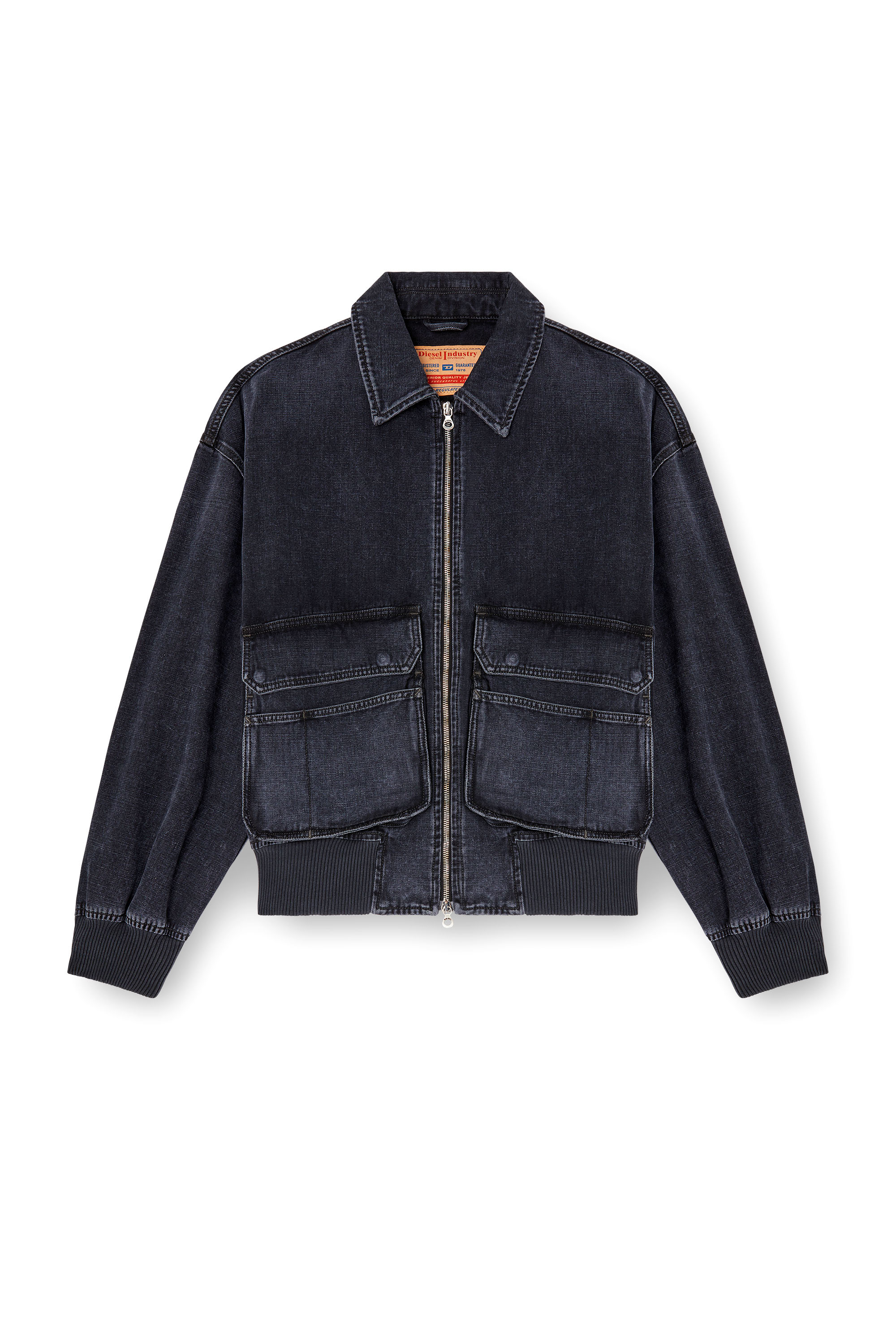 Diesel - D-KURZ, Veste en denim tissé batavia Mixte in Noir - 7