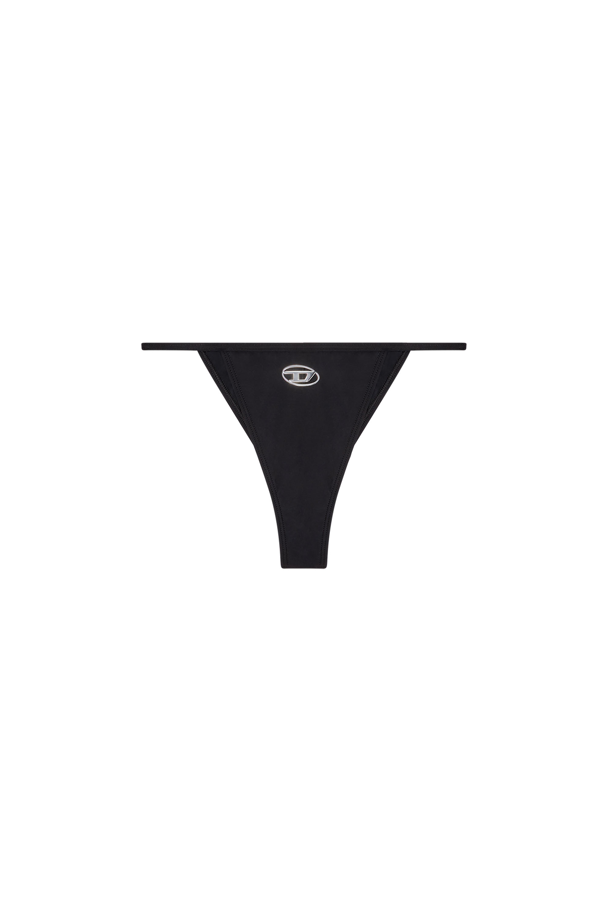 Diesel - CAMILLE-UTLT, Female's Bikini bottoms with cut-out logo in Black - 4