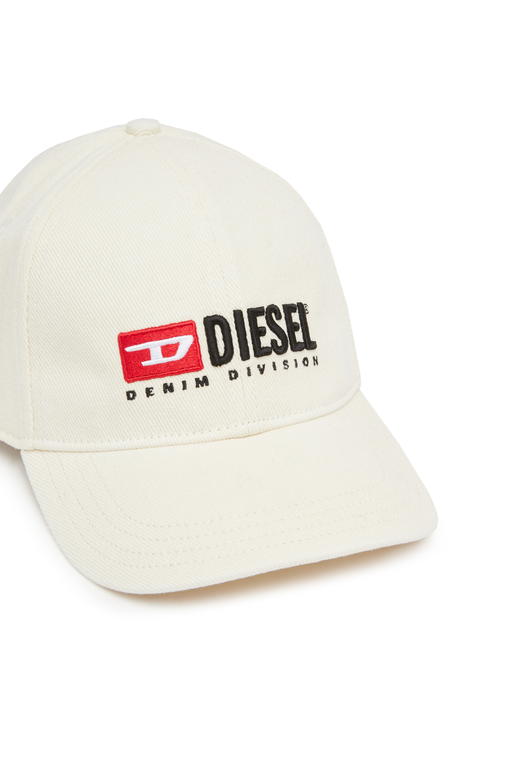 Diesel - CORRY-DIV-WASH, Casquette de baseball avec logo brodé Homme in Blanc - 3