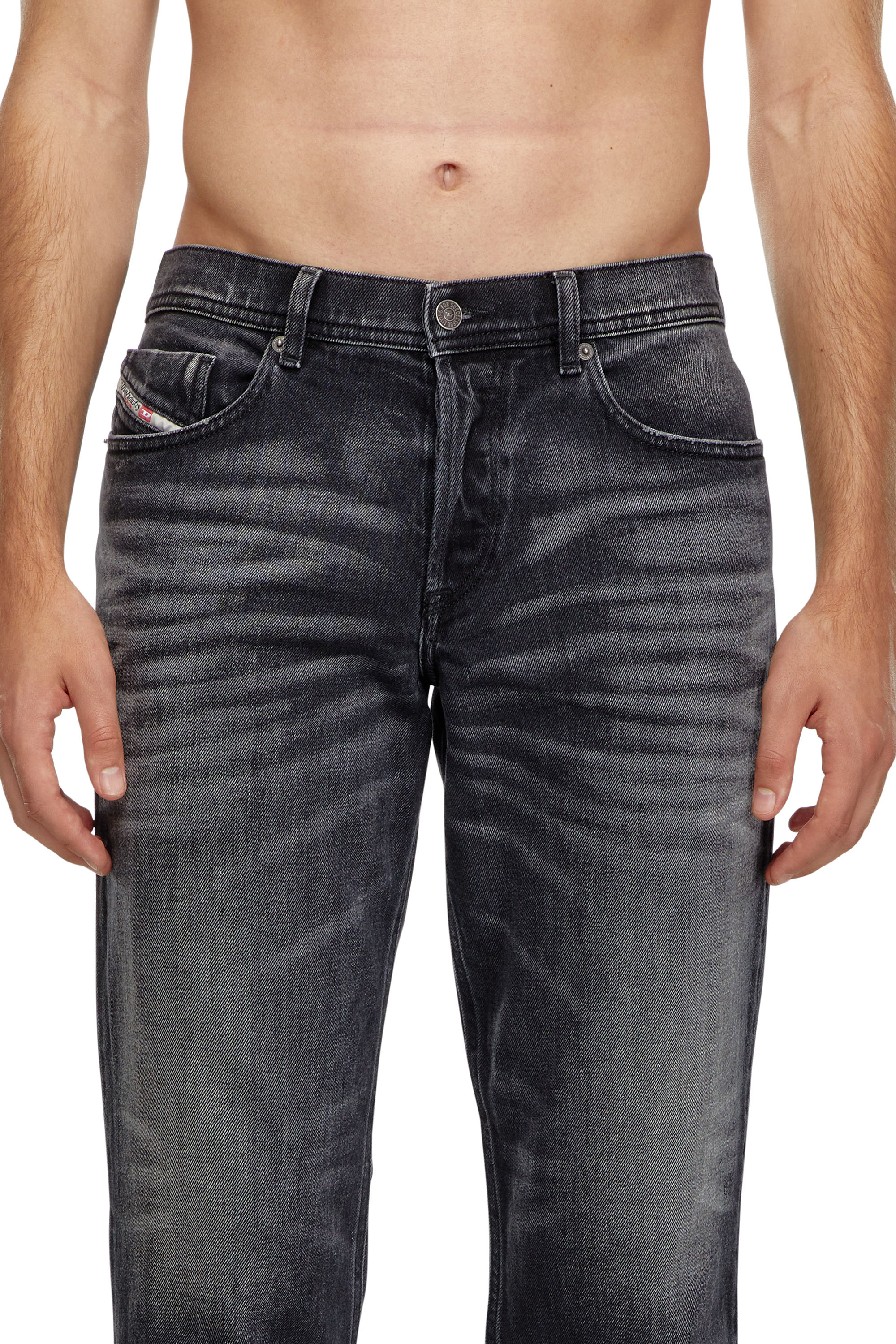 Diesel - Regular Jeans 2023 D-Finitive 09J65 Homme, Noir/Gris foncé - Image 3