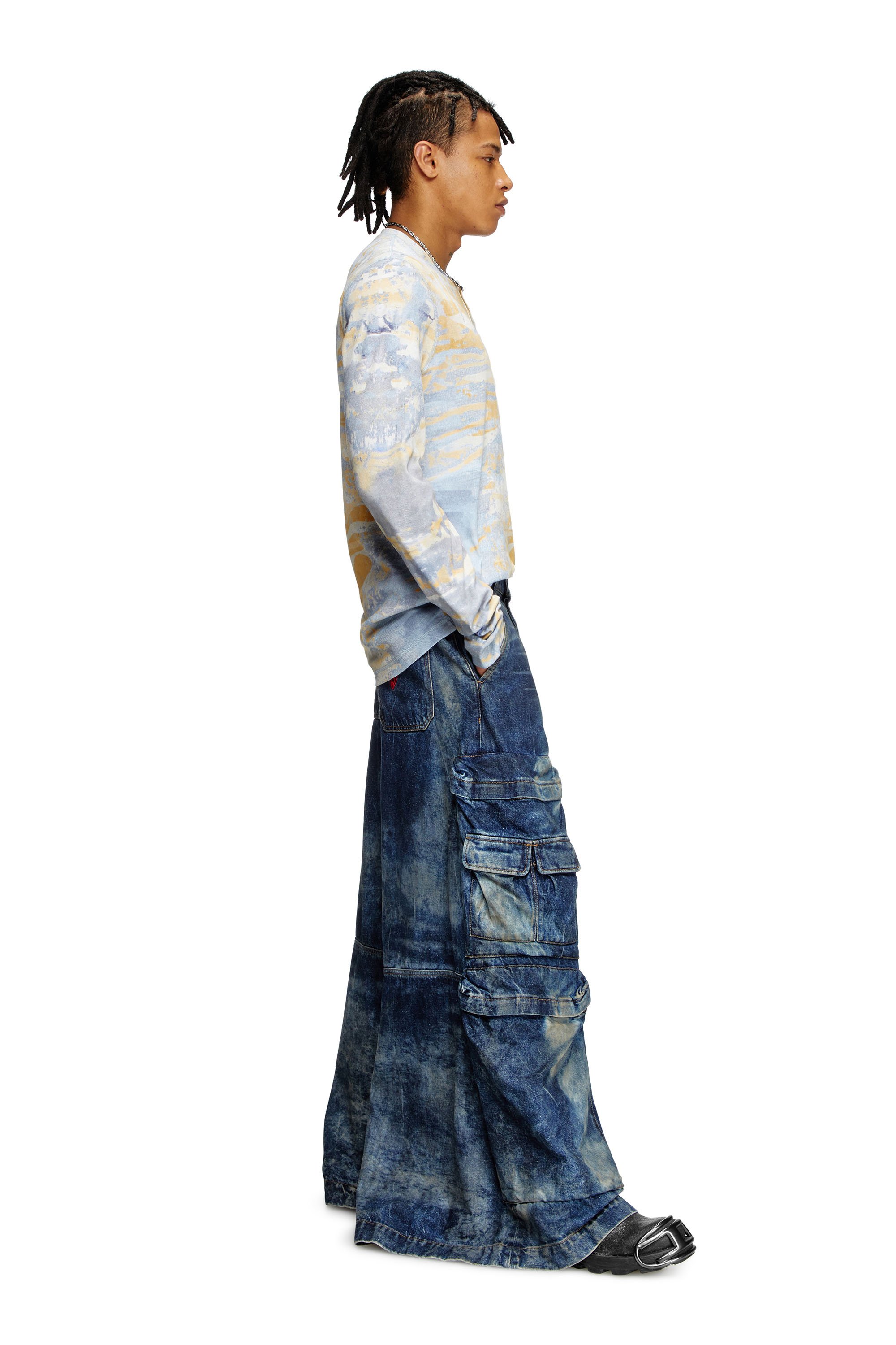 Diesel - Relaxed Jeans D-Giappo 0DBCW Mixte, Bleu Foncé - Image 1