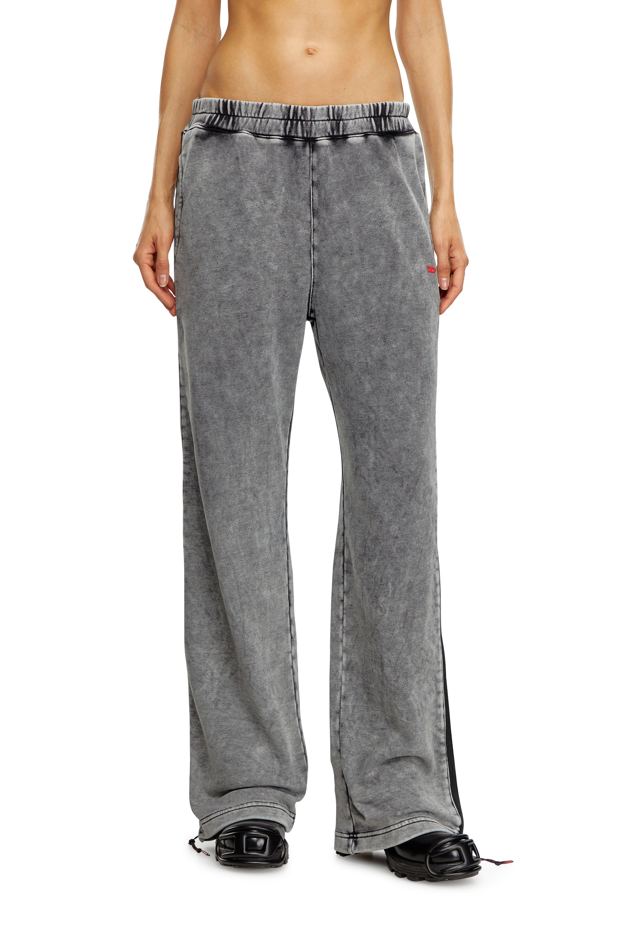 Diesel - AWSB-DELANEY-HT51, Female's Faded track pants with zip sides in Grey - 1