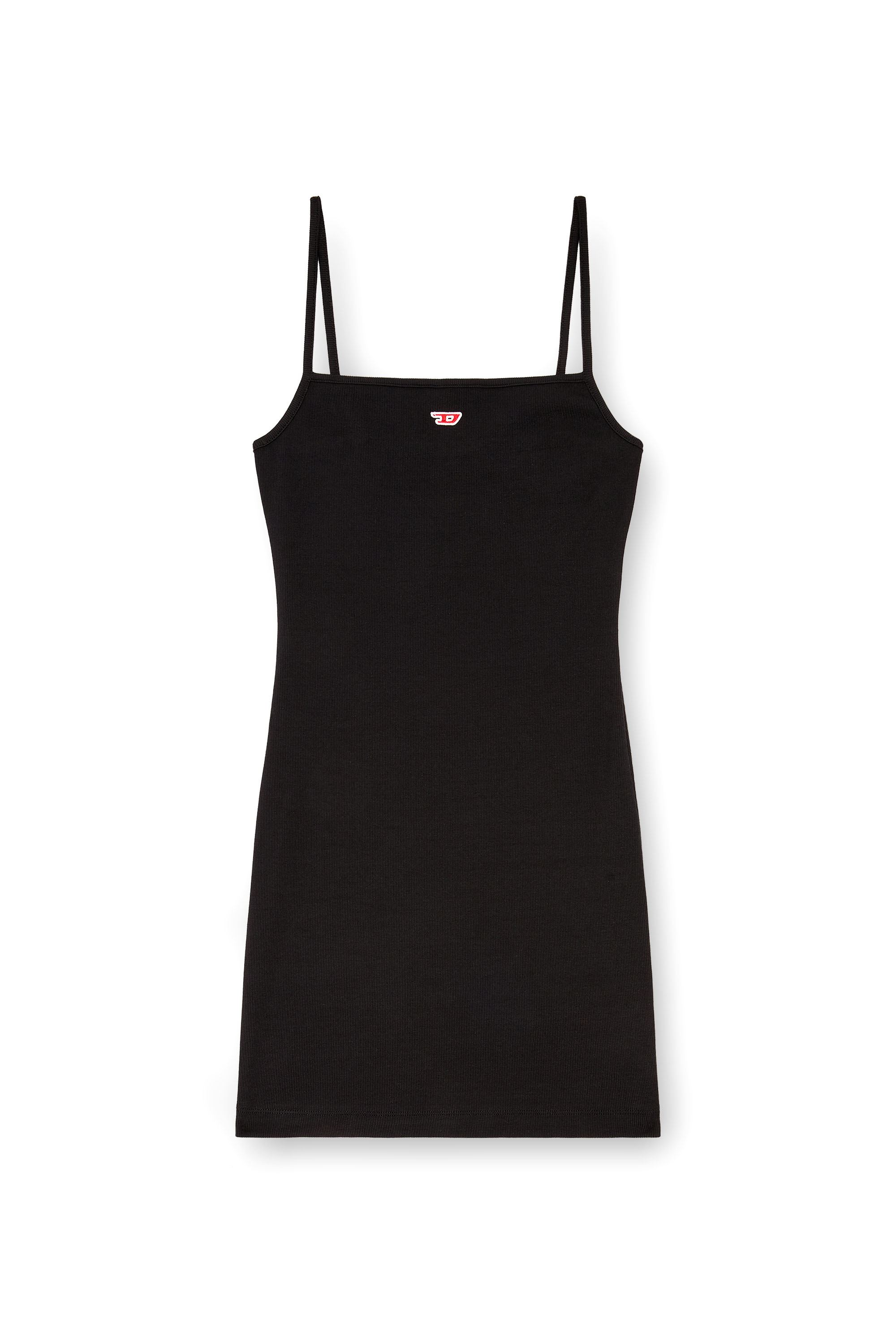 Diesel - D-HOPY-D, Female's Short slip dress with D logo in Black - 4