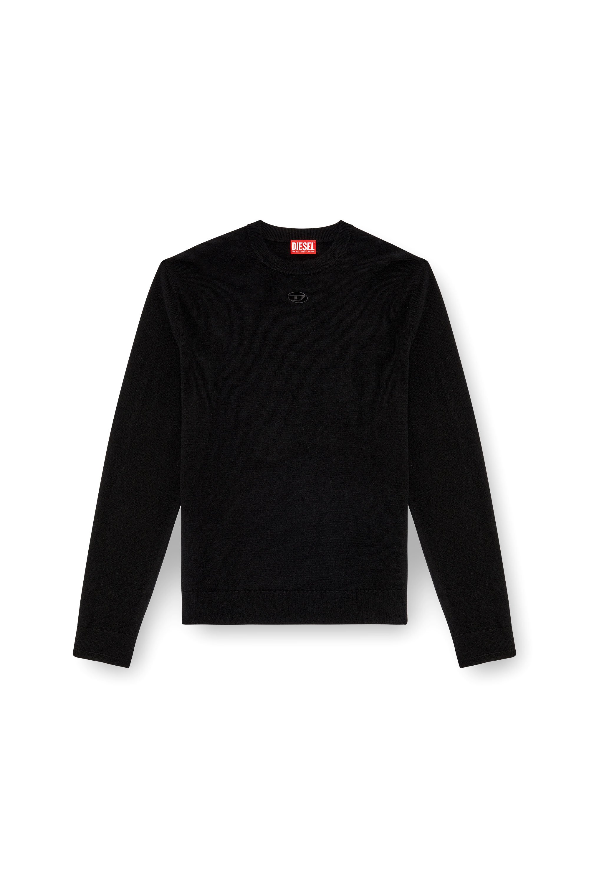 Diesel - K-VIERI, Male Wool and cashmere jumper in Black - Image 3