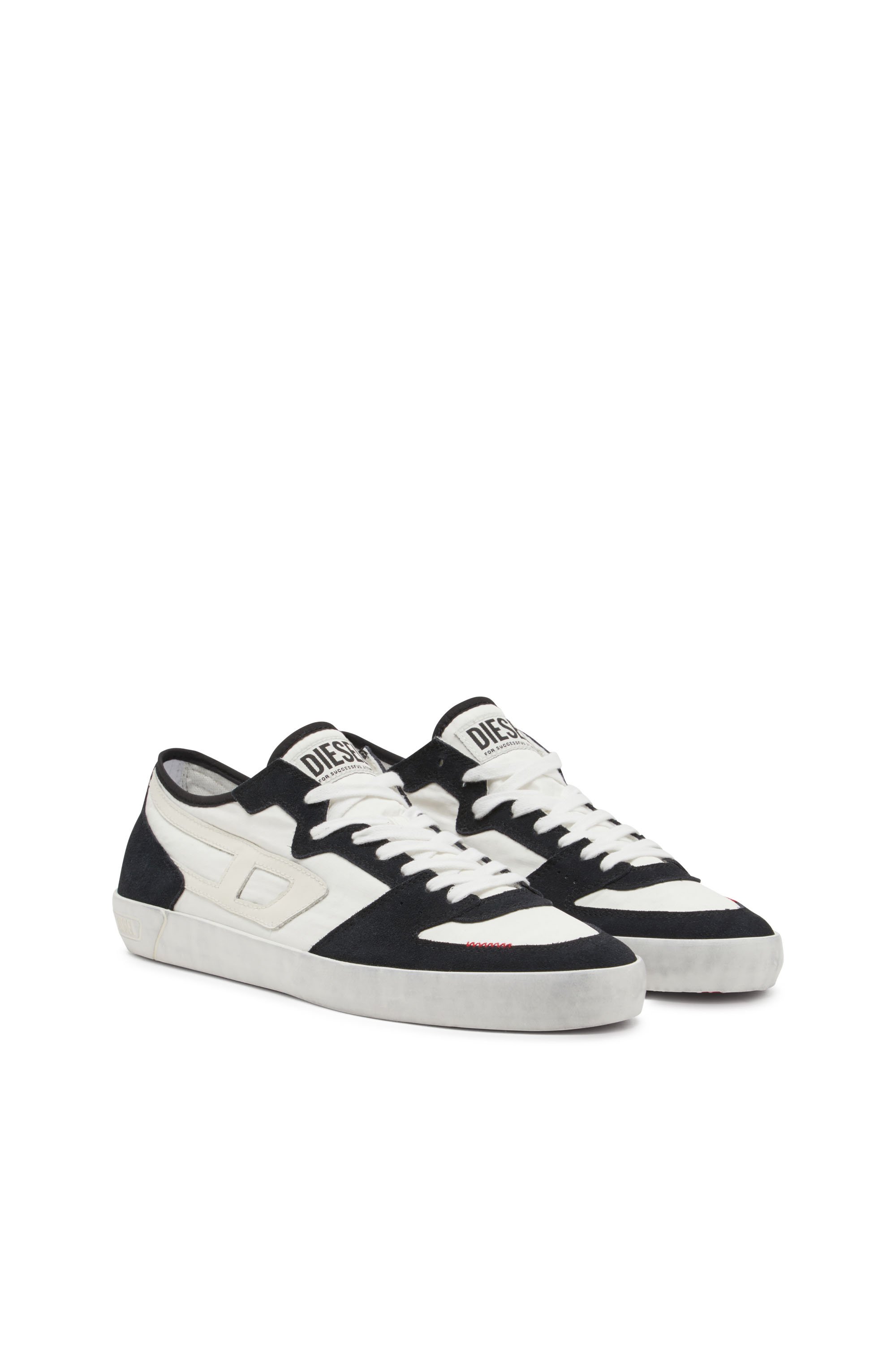 Diesel - S-LEROJI D-1 LOW, Sneakers en ripstop matelassé et cuir suédé Homme in Polychrome - 2