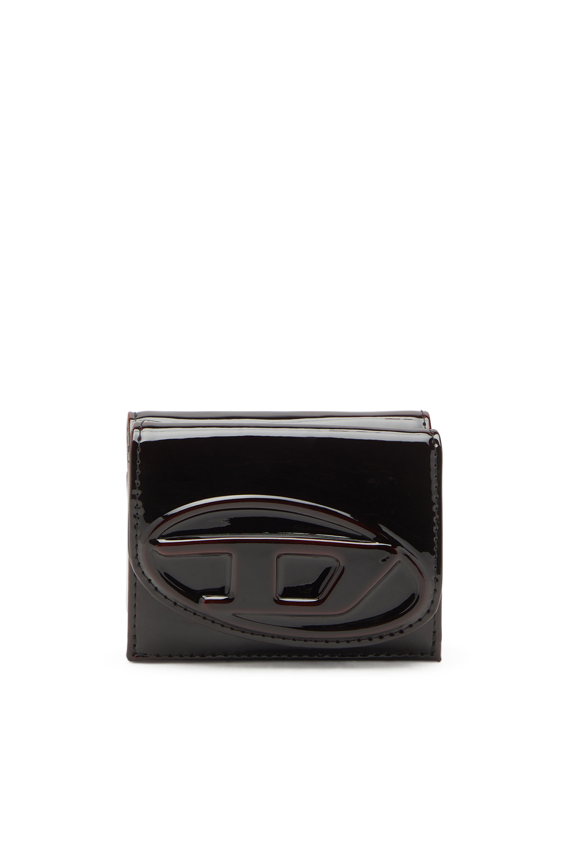 Diesel - 1DR  TRI FOLD COIN XS II, Female's Tri-fold wallet in liquid PU in Burgundy - 1