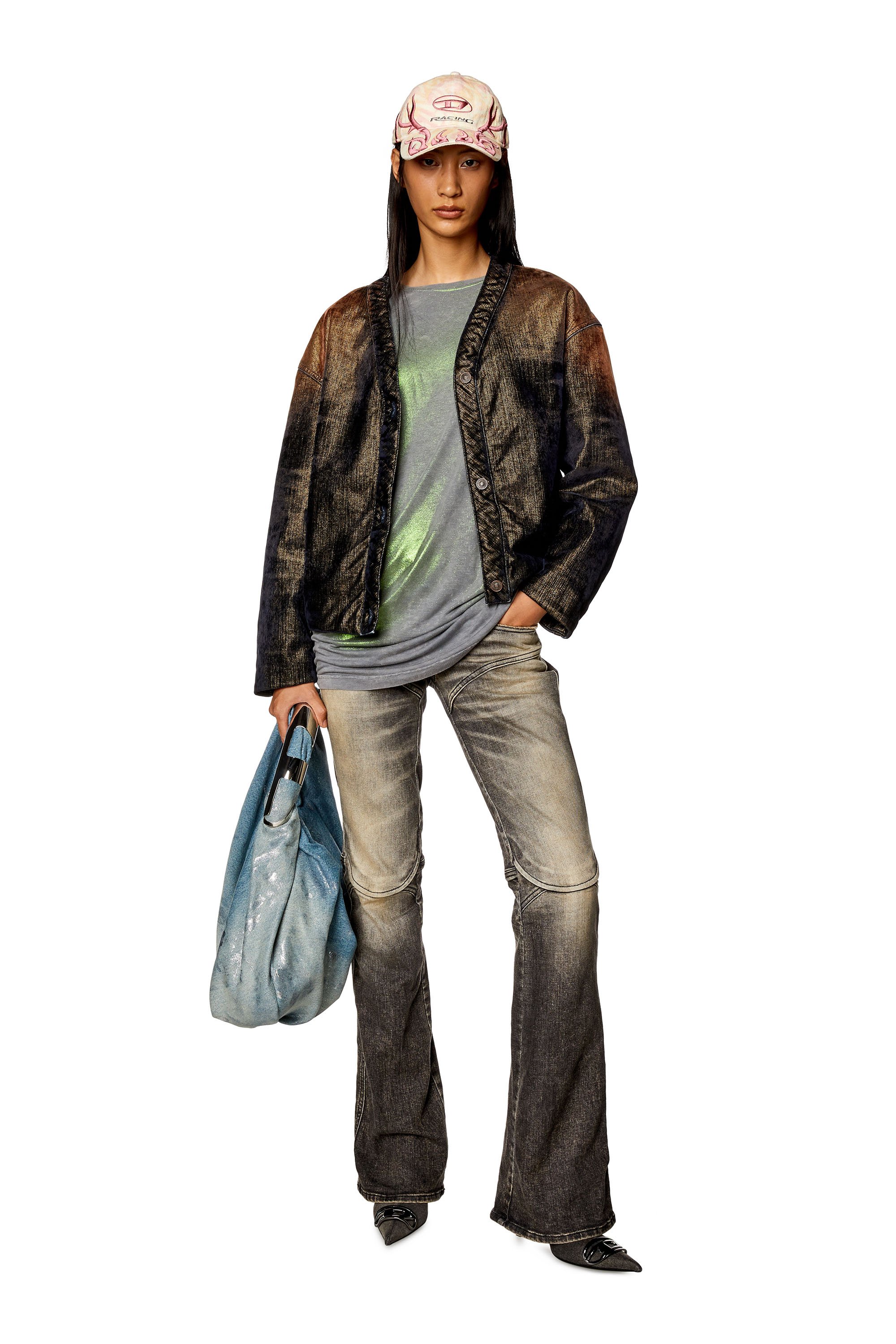Diesel - DE-CONF-S, Female Jacket in shimmery denim in Multicolor - Image 2