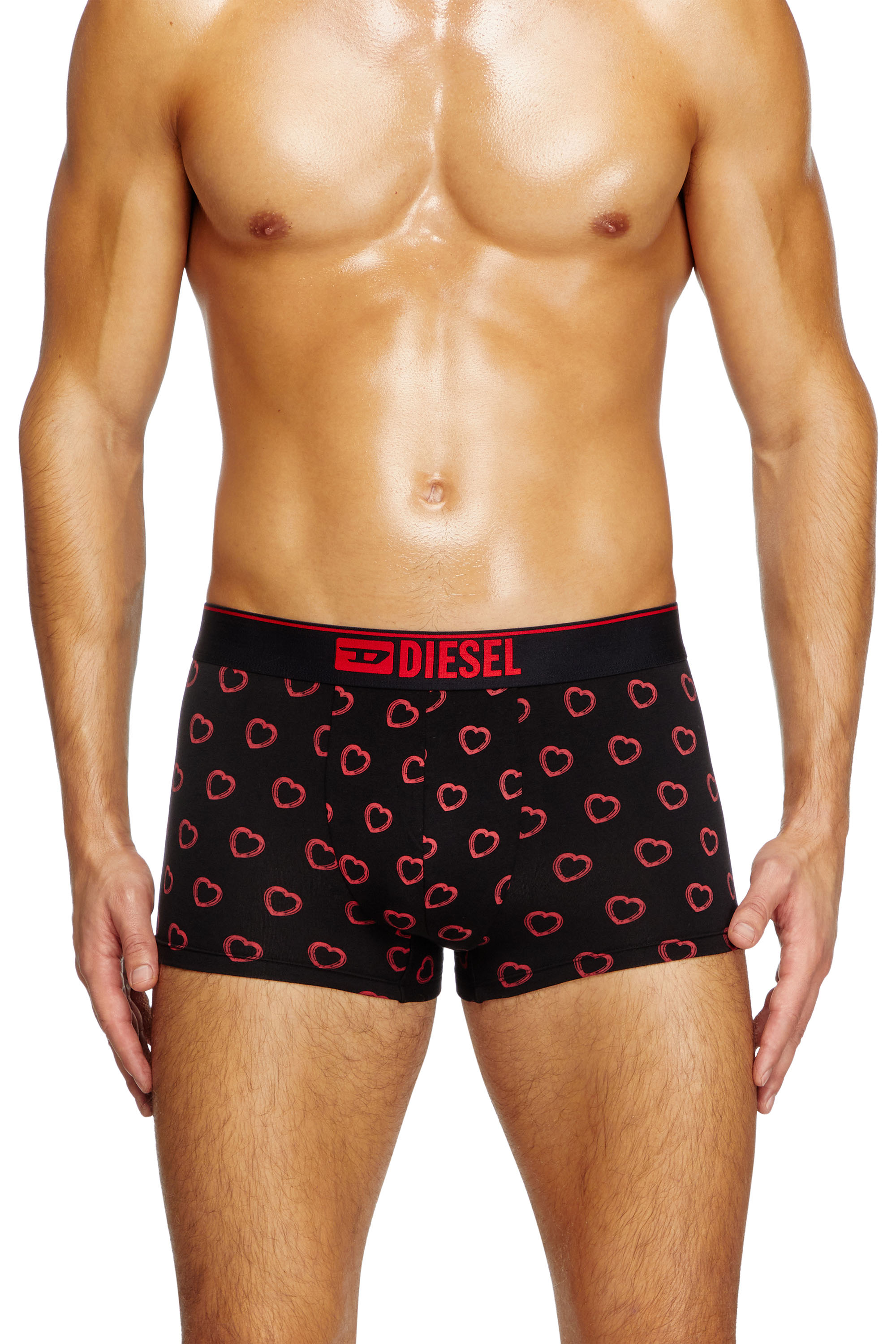 Diesel - DAMIEN-GFT-3PACK, Male's Three-pack boxer briefs with heart motif in Red/Black - 3