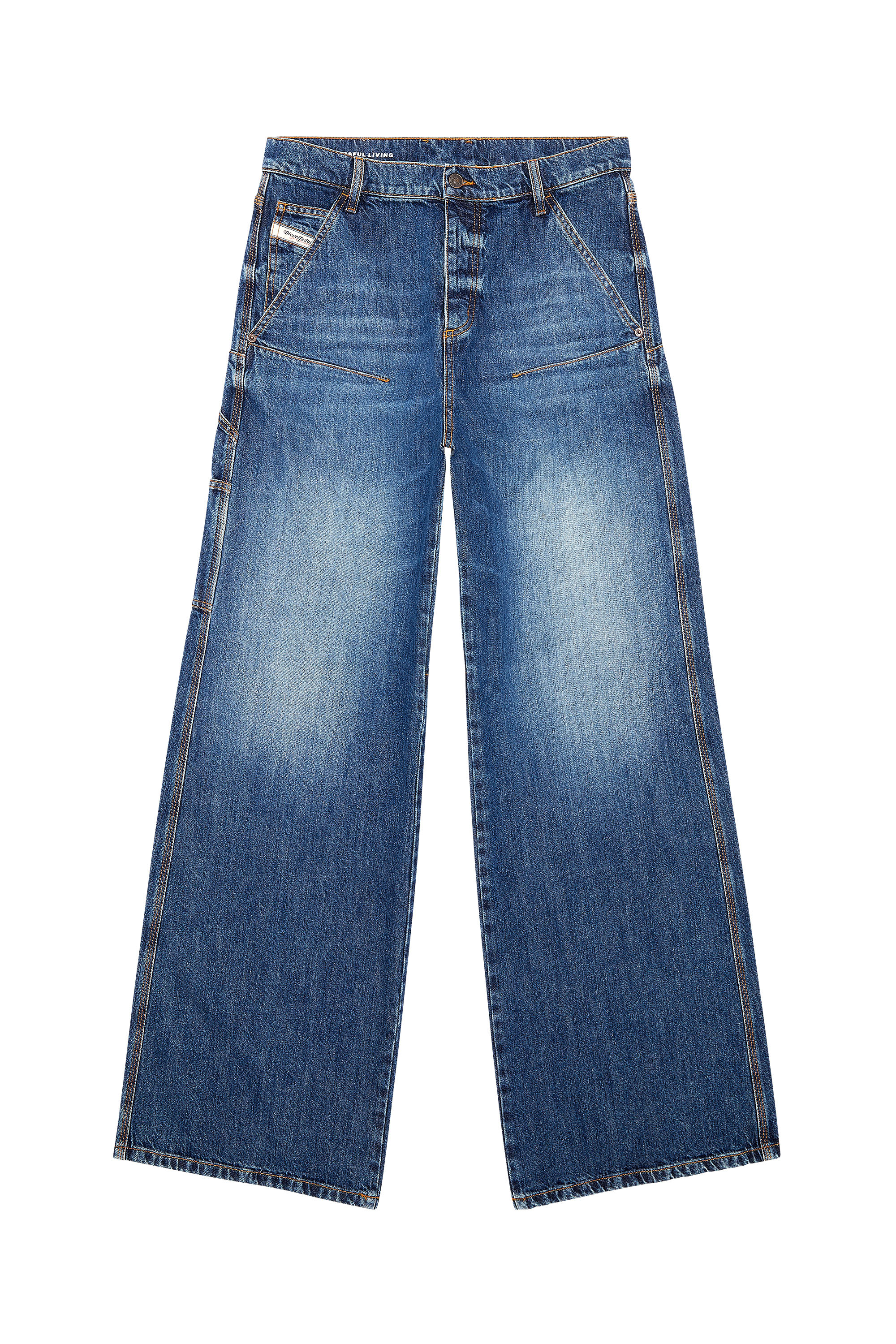 Diesel - Straight Jeans 1996 D-Sire 0HJAW, Bleu Foncé - Image 3