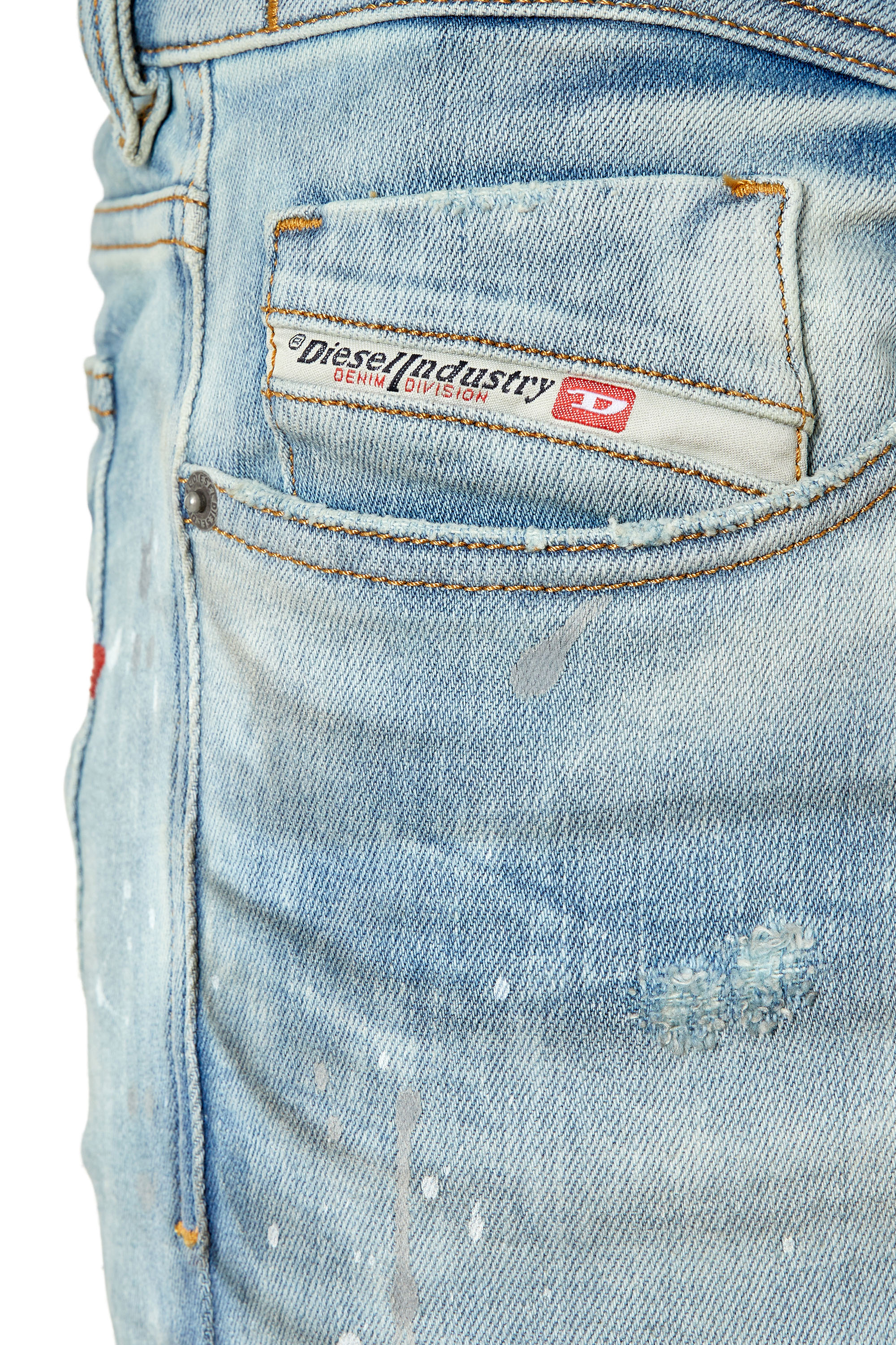 Diesel - 1979 Sleenker 09F08 Skinny Jeans, Light Blue - Image 3