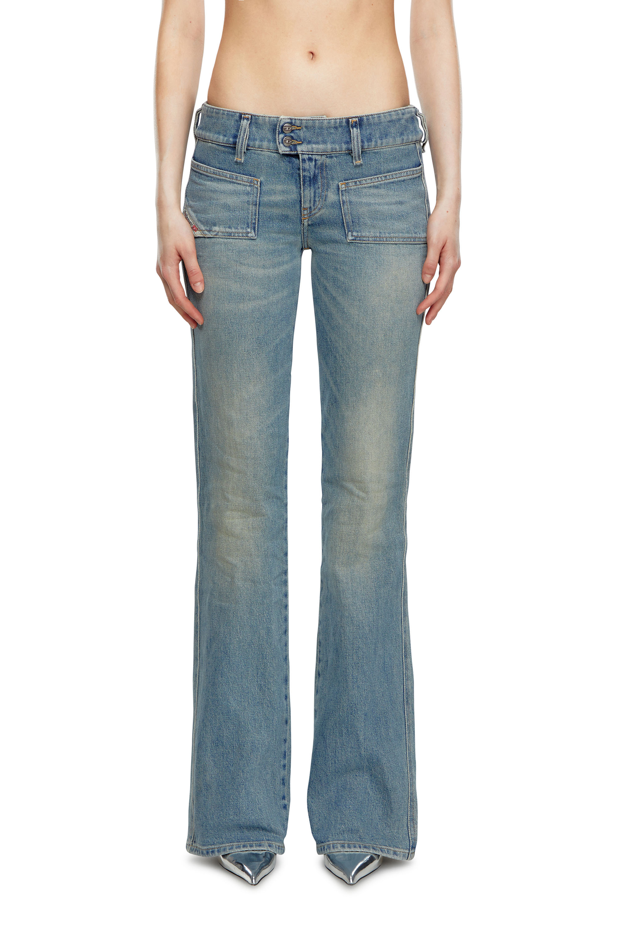 Diesel - Female's Bootcut Jeans D-Hush 09J55, Light Blue - 1