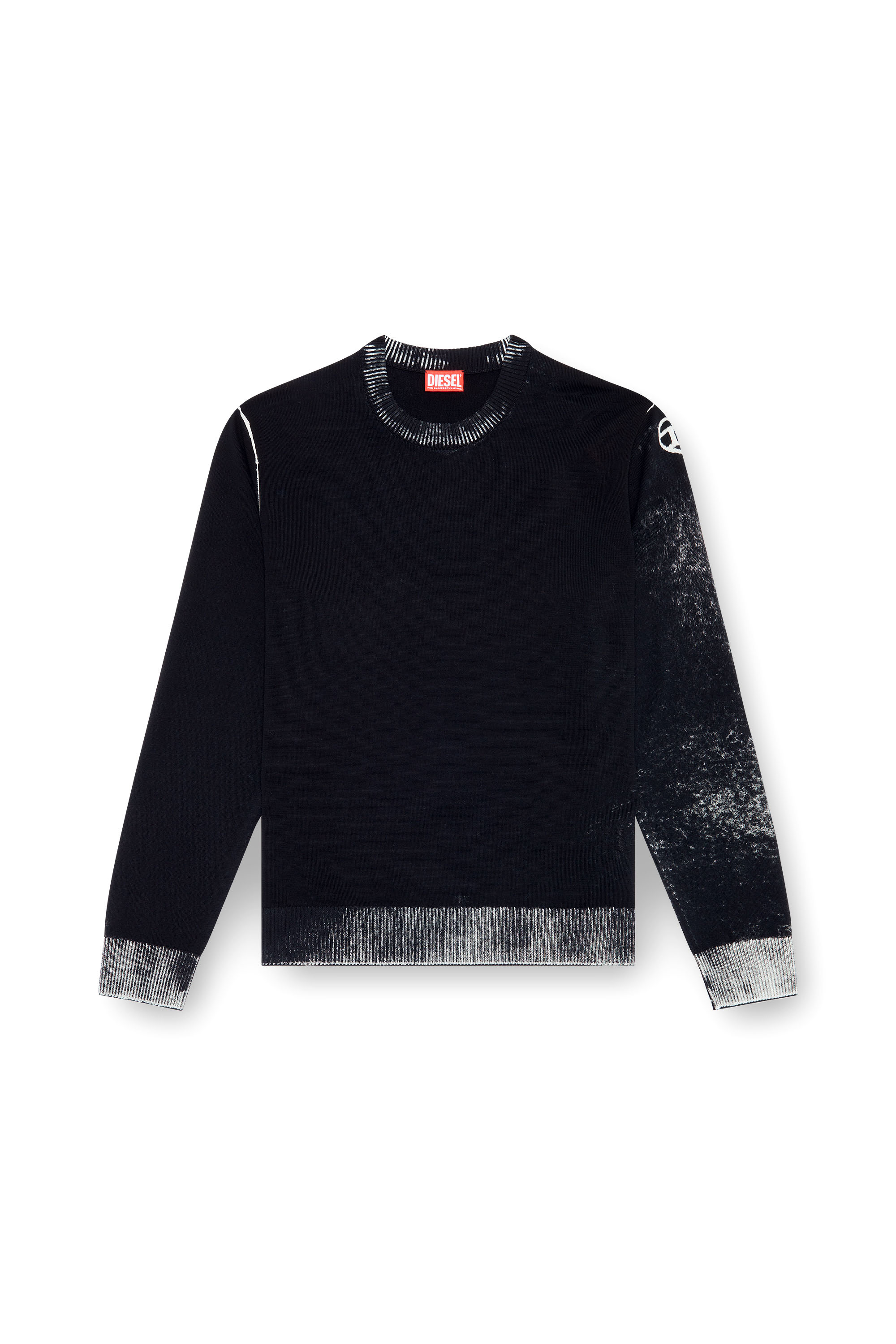 Diesel - K-LARENCE-B, Male Reverse-print cotton jumper in Black - Image 5