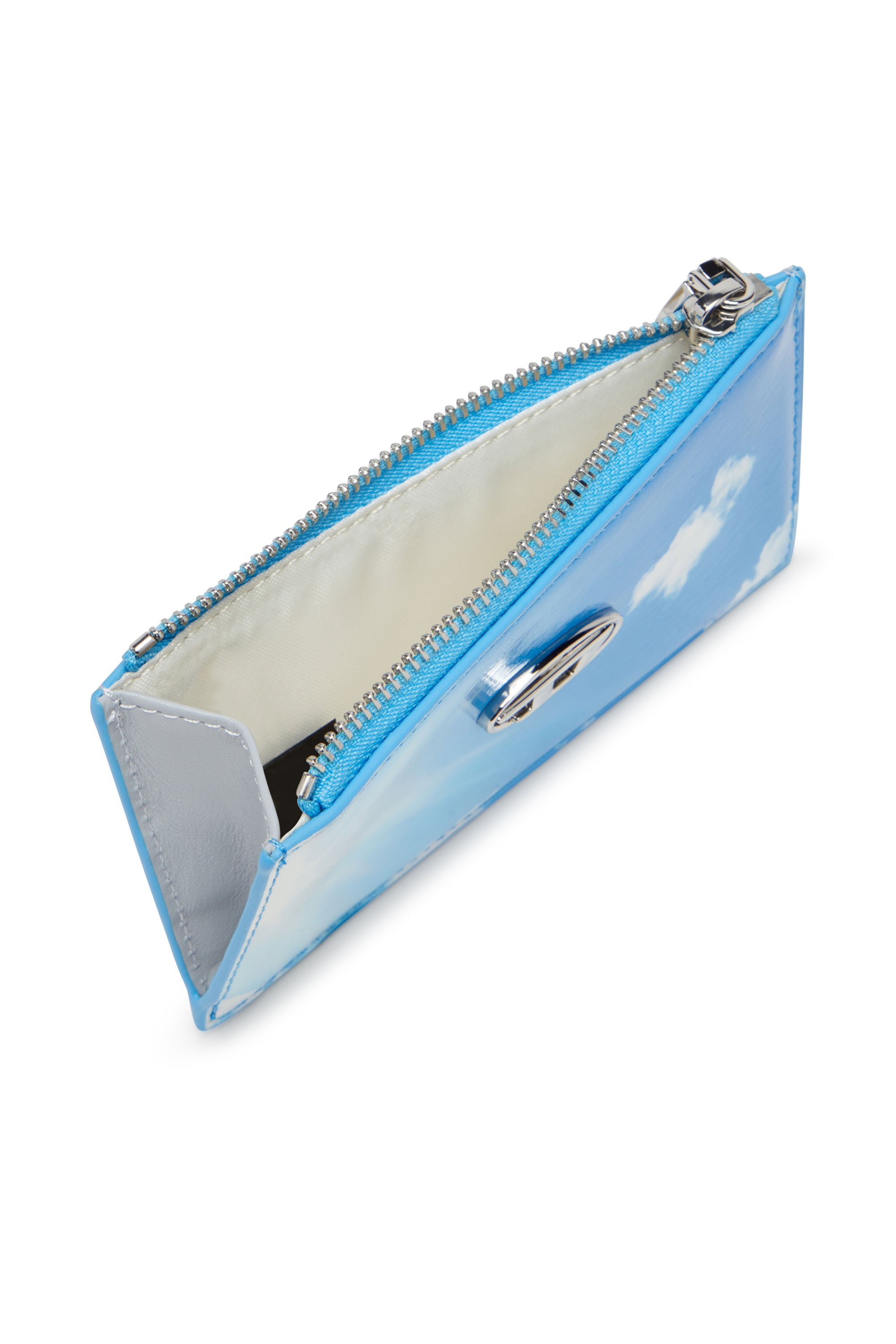 Diesel - PLAY CARD HOLDER III, Female's Card holder in printed glossy PU in Light Blue - 3