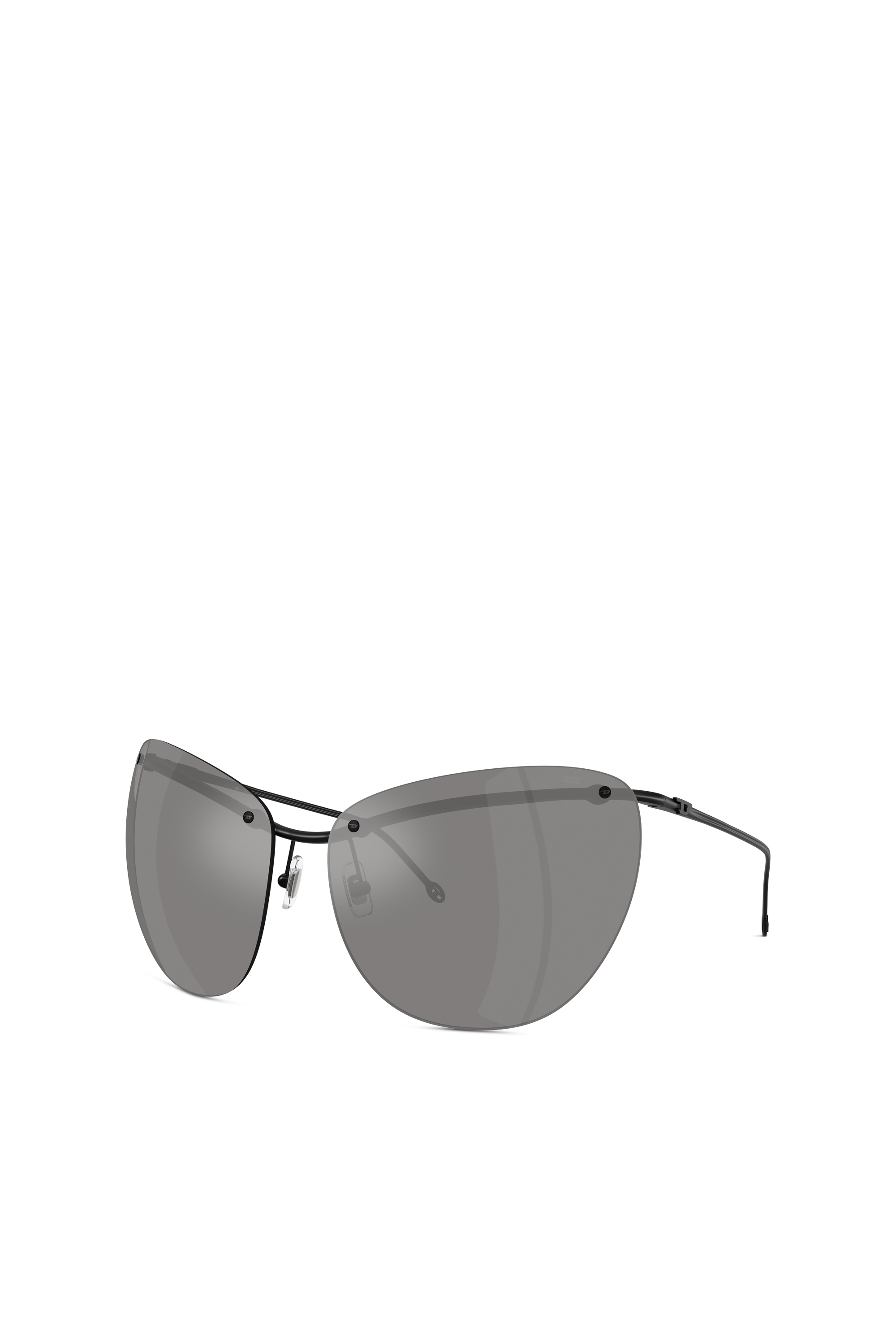 Diesel - 0DL1007, Lunettes de soleil à la forme enveloppante Mixte in Gris - 5