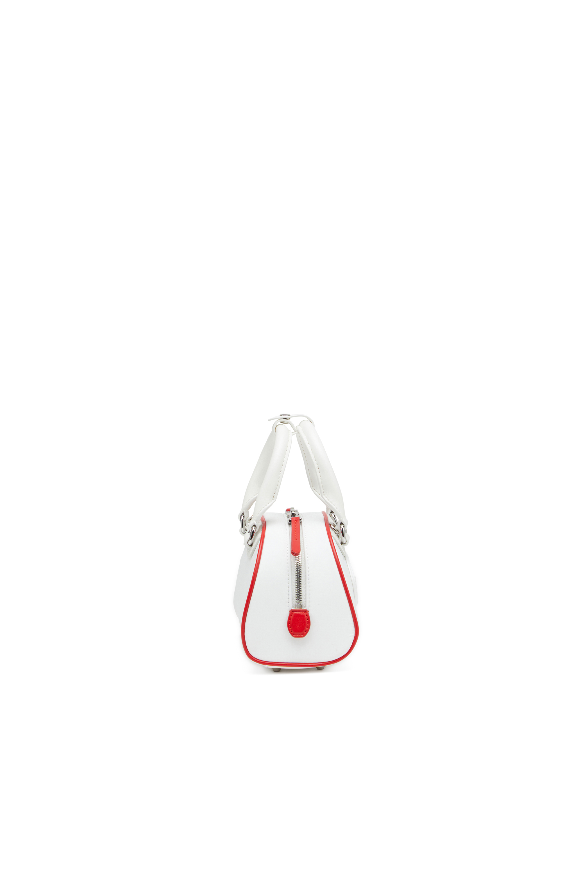Diesel - 1DR DOME CROSSBODY, Female's Colour-block mini bowling bag in White - 3