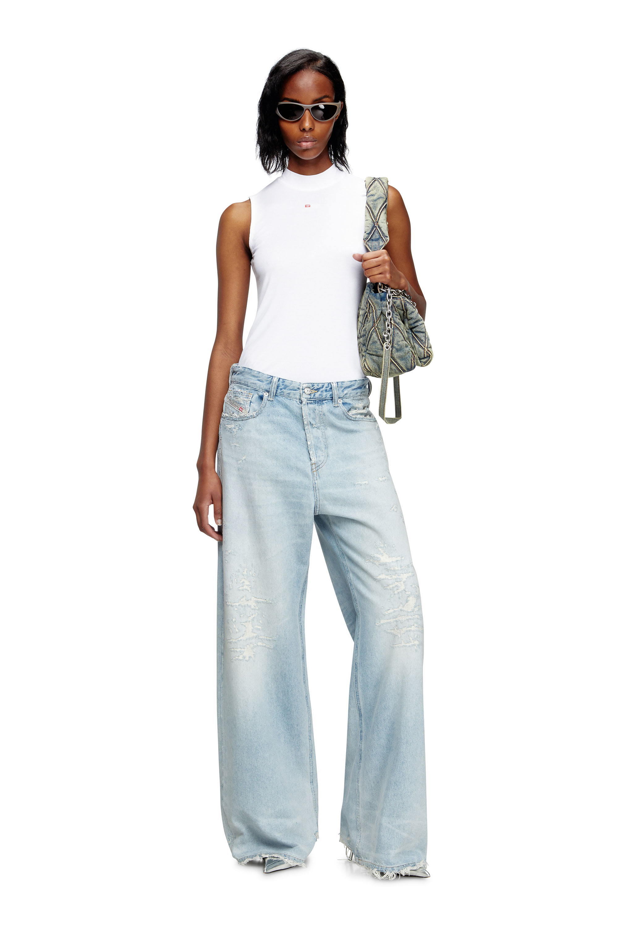 Diesel - Female's Relaxed Jeans 1996 D-Sire 09M53, Light Blue - 2
