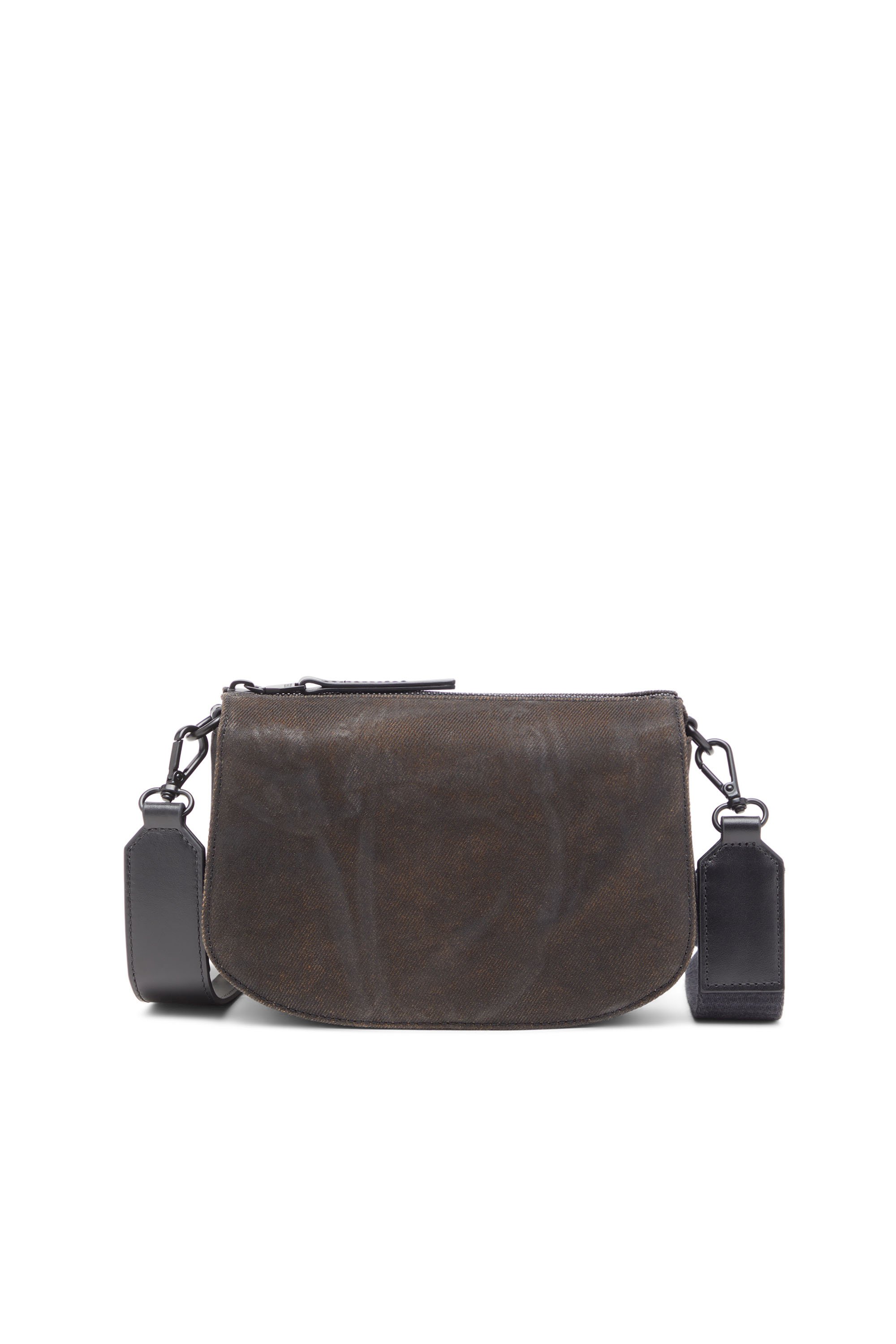 Diesel - 1DR CAMERA BAG, Sac Camera en denim floqué Homme in Noir - 2