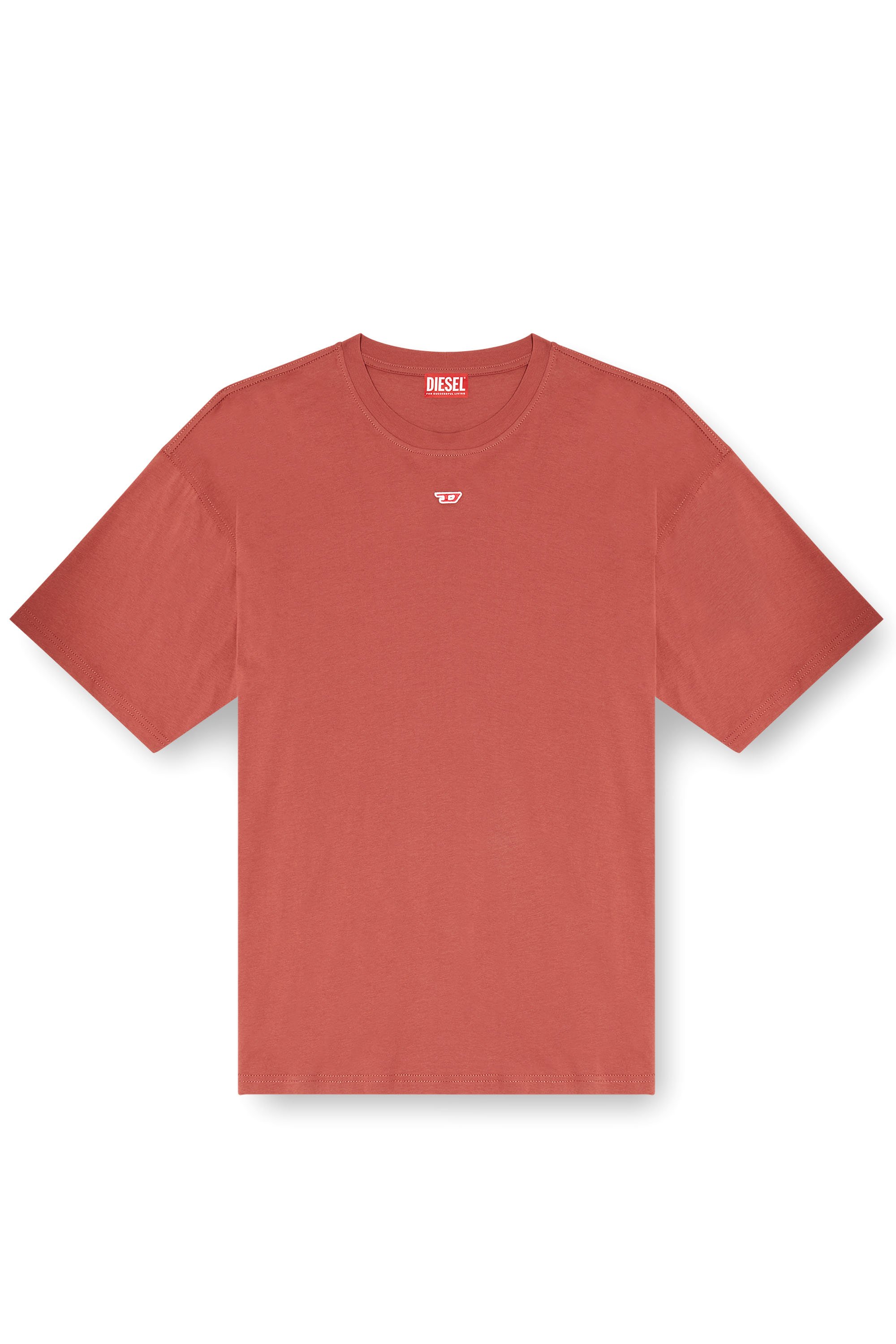 Diesel - T-BOXT-D, T-shirt avec empiècement D brodé Mixte in Rouge - 4