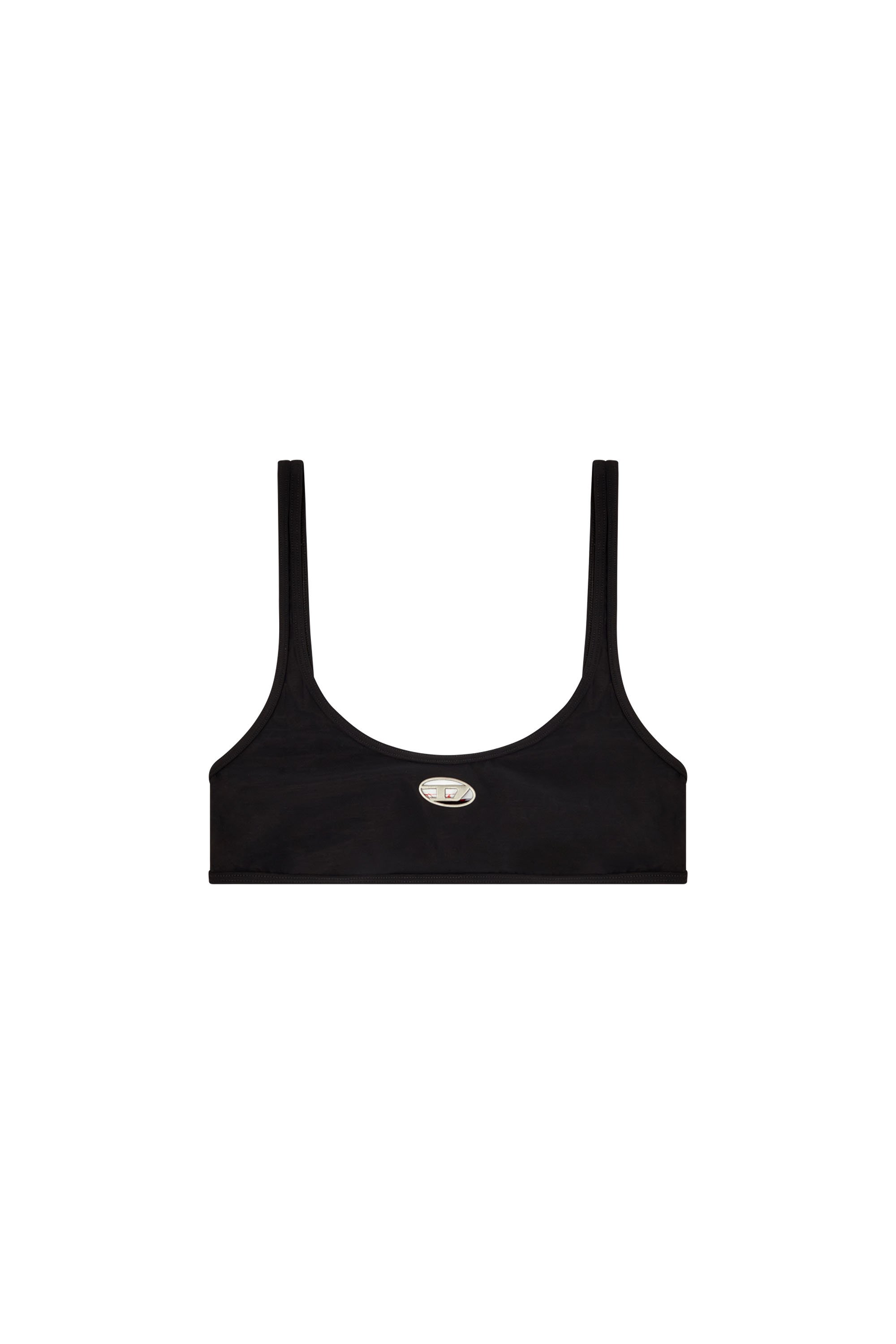 Diesel - UT-BRA-TOP-UTLT, Female's Bikini top with cut-out logo in Black - 4