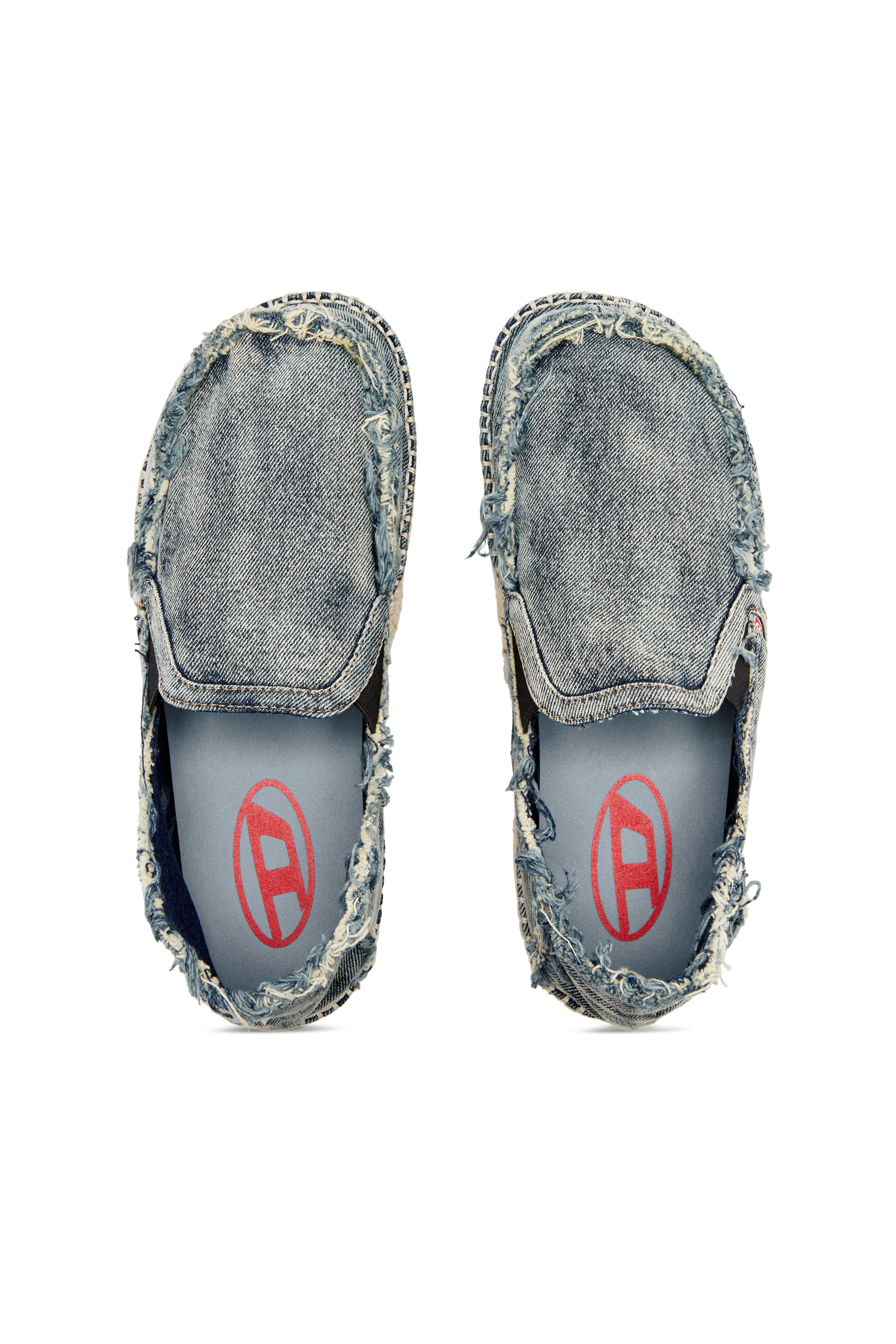 Diesel - D-LUKAS ESP, Male's D-Lukas-Espadrille loafers in distressed denim in Light Blue - 5