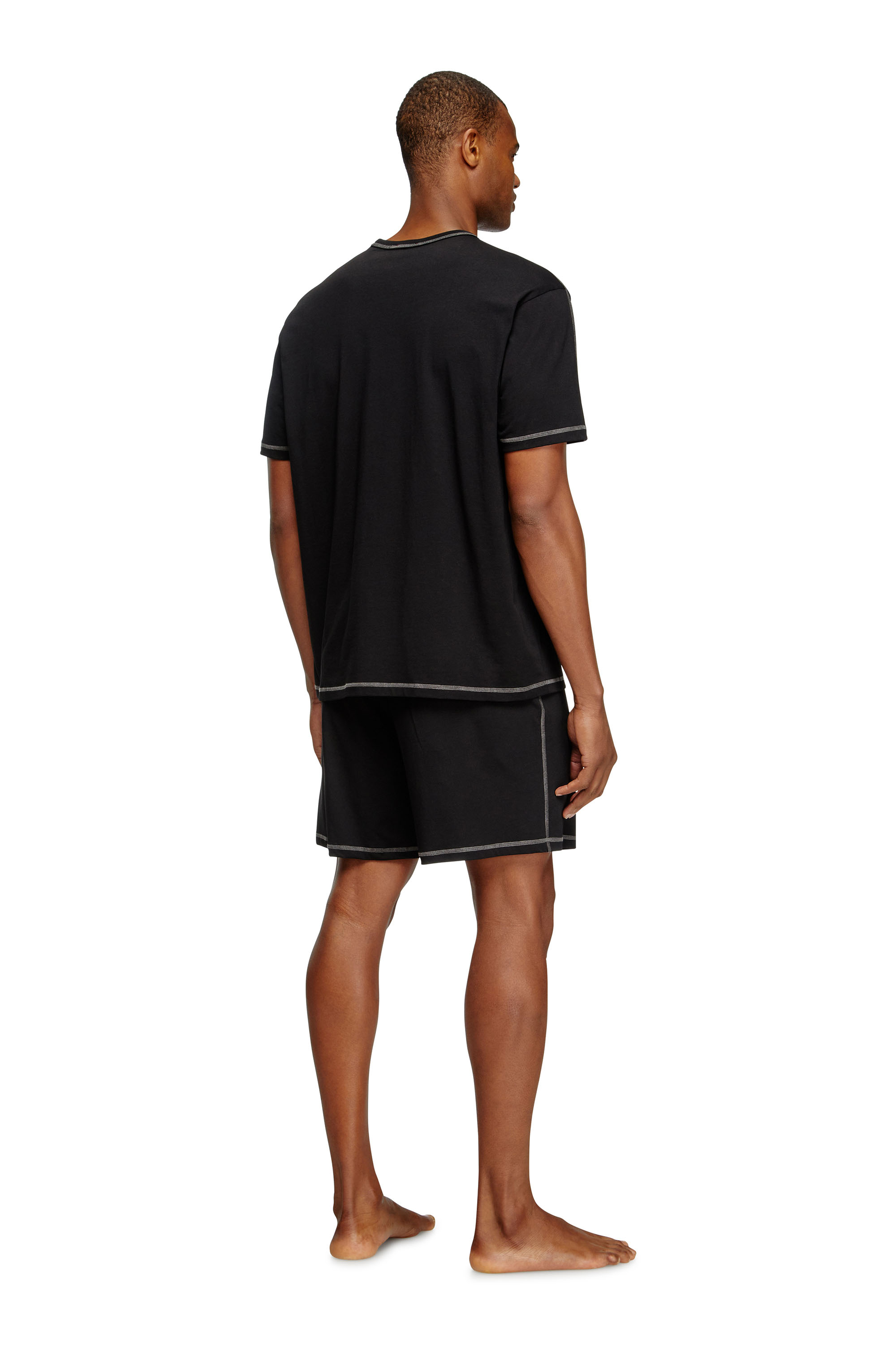 Diesel - SET-ADAM-D-CORE, Pyjama court en jersey de coton Homme in Noir - 2